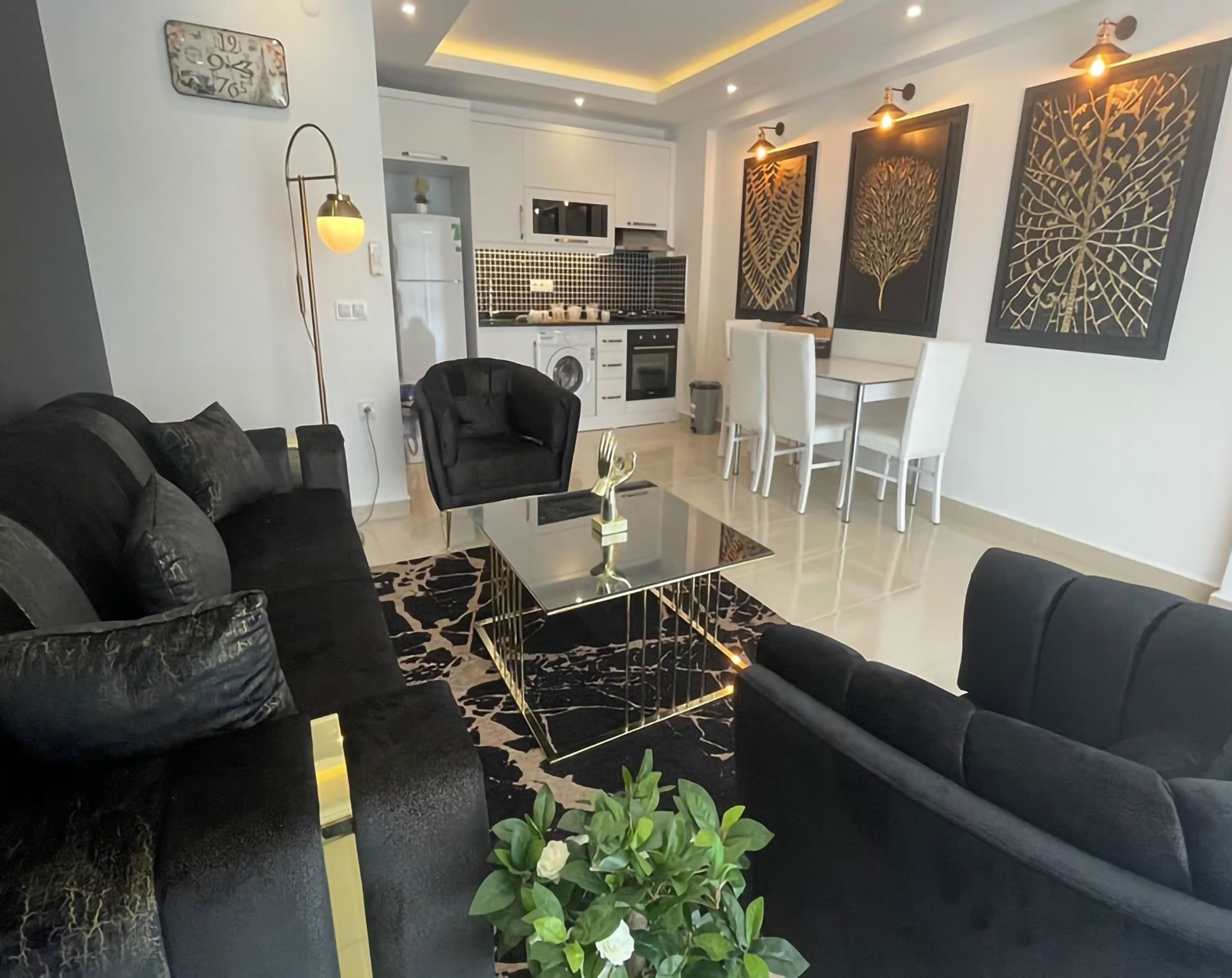 Luxuriöses 1+1 Apartment mit Bergblick, Alanya