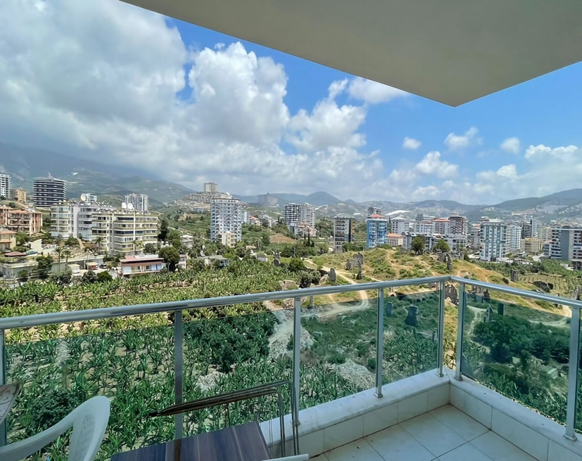 Luxuriöses 1+1 Apartment mit Bergblick, Alanya