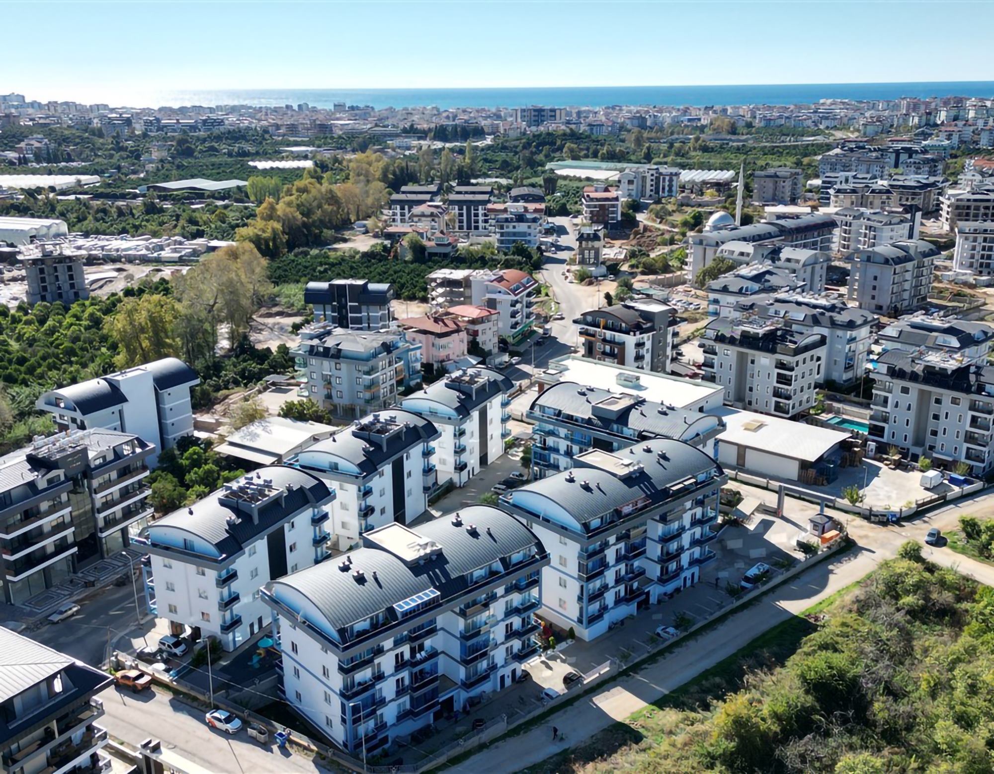 Luxuriöse 1+1 Wohnung mit Bergblick in Alanya, Oba