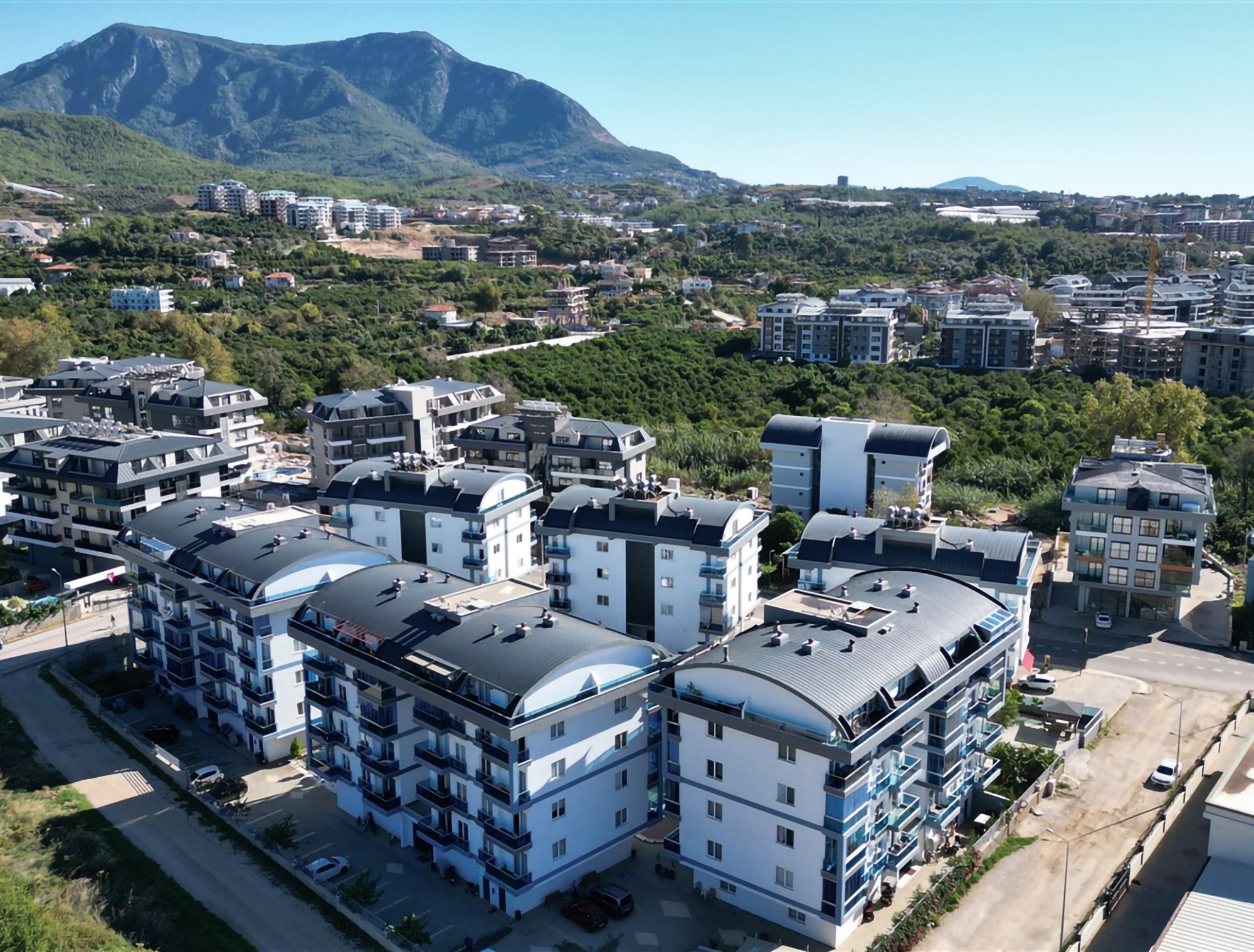 Luxuriöse 1+1 Wohnung mit Bergblick in Alanya, Oba