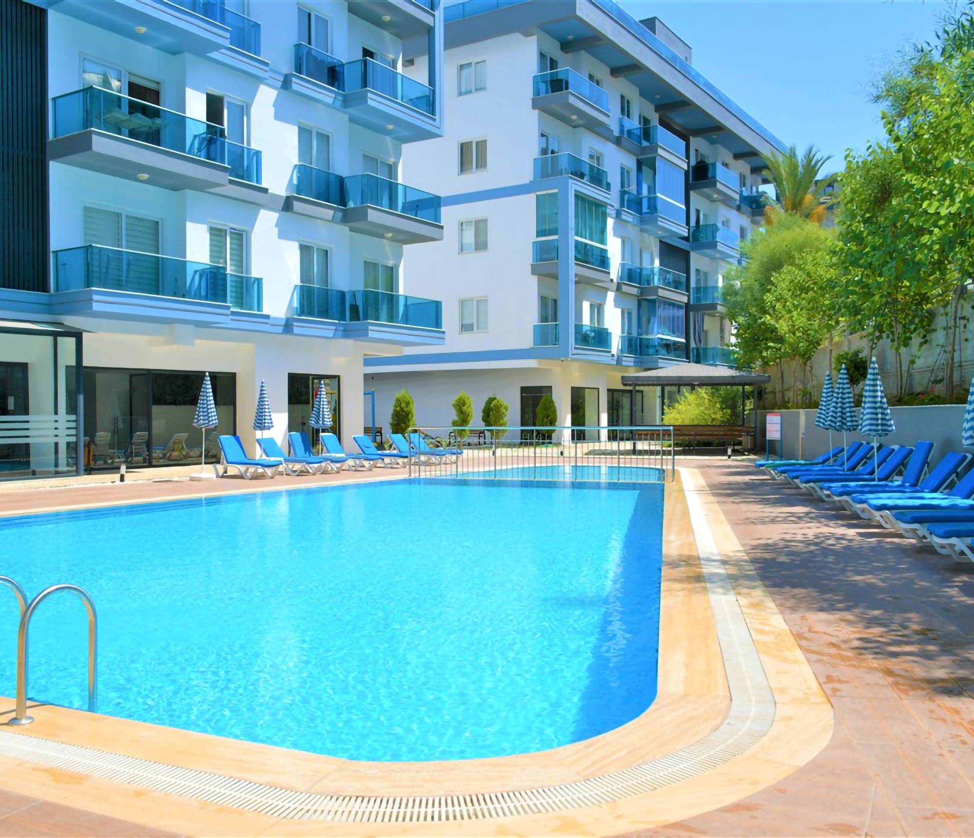 Luxuriöse 1+1 Wohnung mit Bergblick in Alanya, Oba
