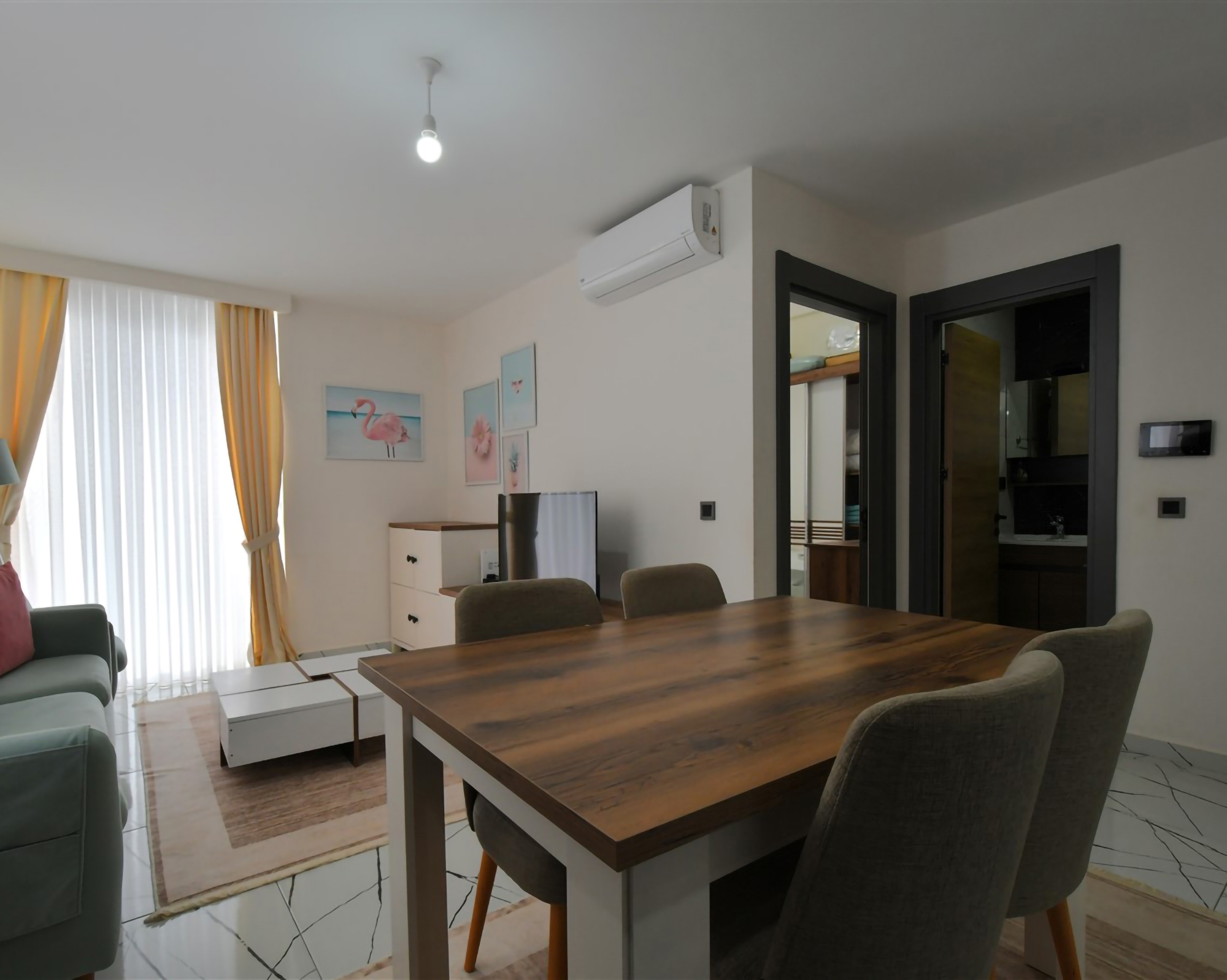 Luxuriöse 1+1 Wohnung mit Bergblick in Alanya, Oba