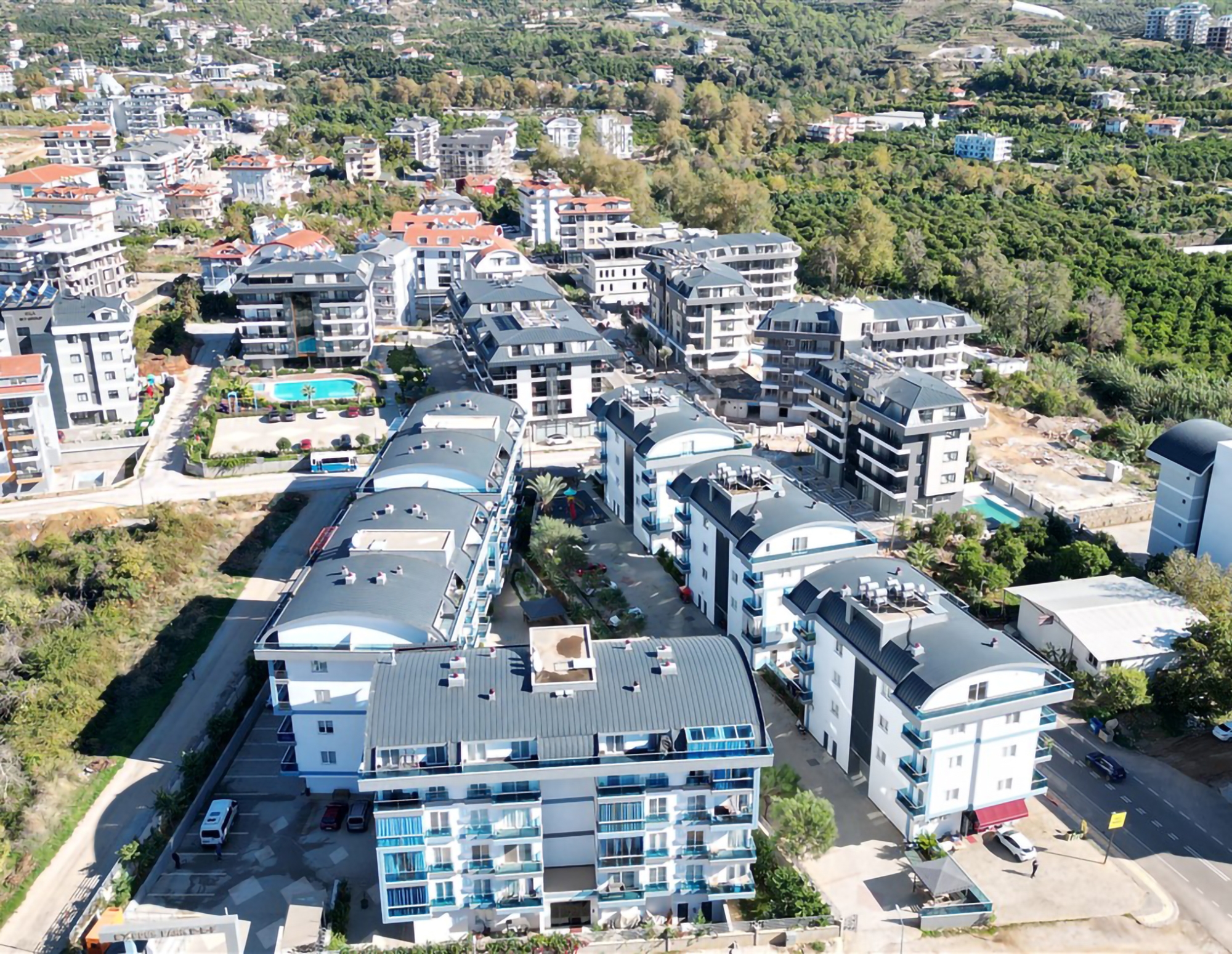 Luxury 1+1 Apartment with Mountain View in Oba, Alanya