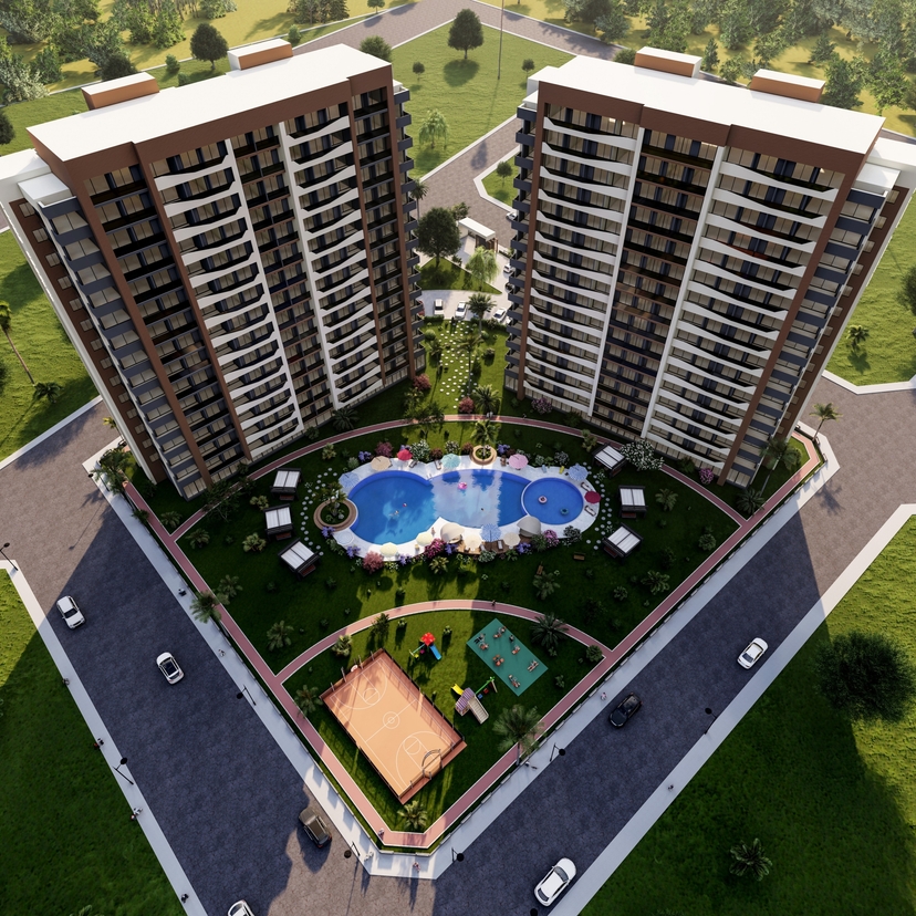 Luxury 1+1 Apartment with Pool and Fitness in Mersin-Tomuk