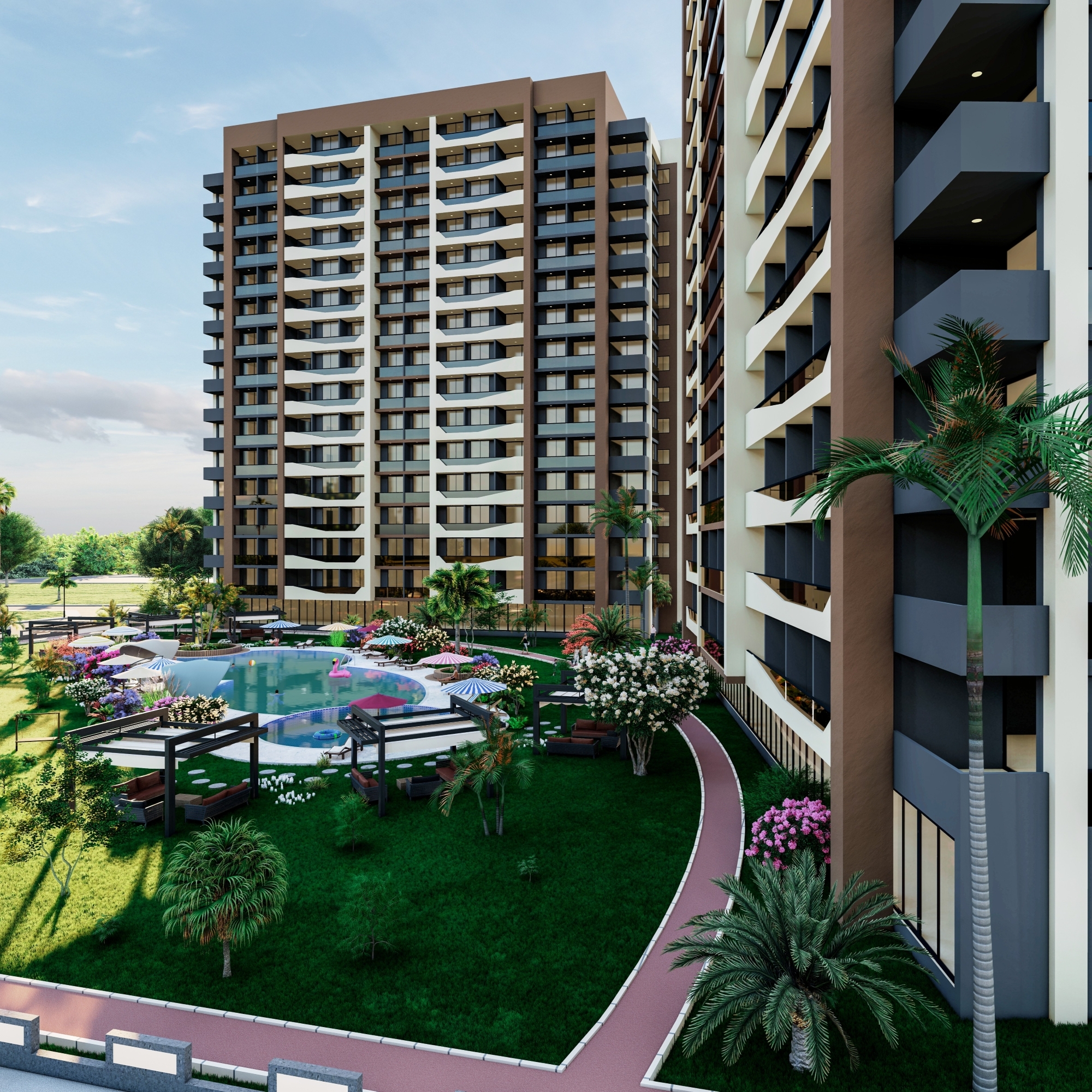Luxury 1+1 Apartment with Pool and Fitness in Mersin-Tomuk