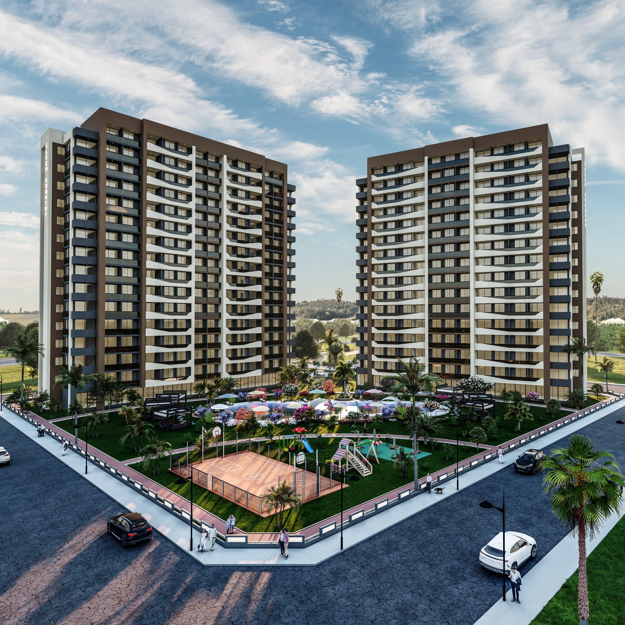 Luxury 1+1 Apartment with Pool, Fitness, and Sauna in Mersin - Tomuk