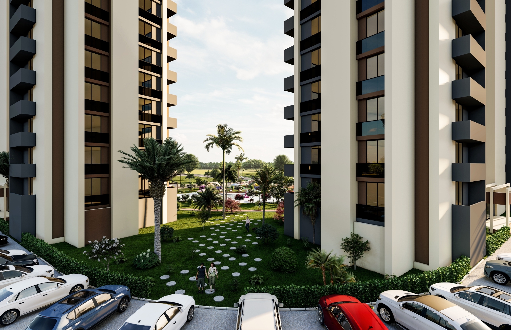 Luxury 1+1 Apartment with Pool, Fitness, and Sauna in Mersin - Tomuk