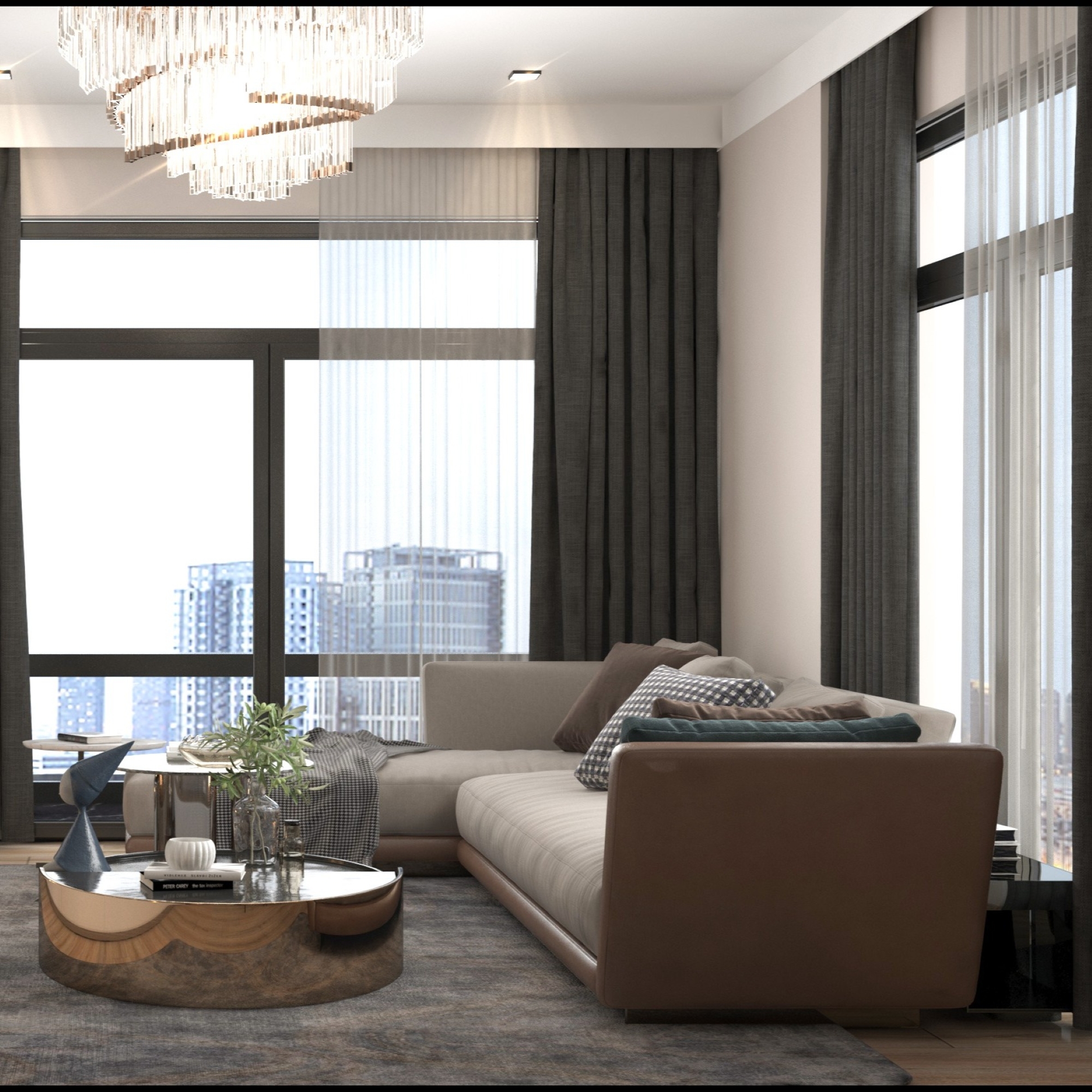 Luxury 1+1 Apartment with Pool, Fitness, and Sauna in Mersin - Tomuk
