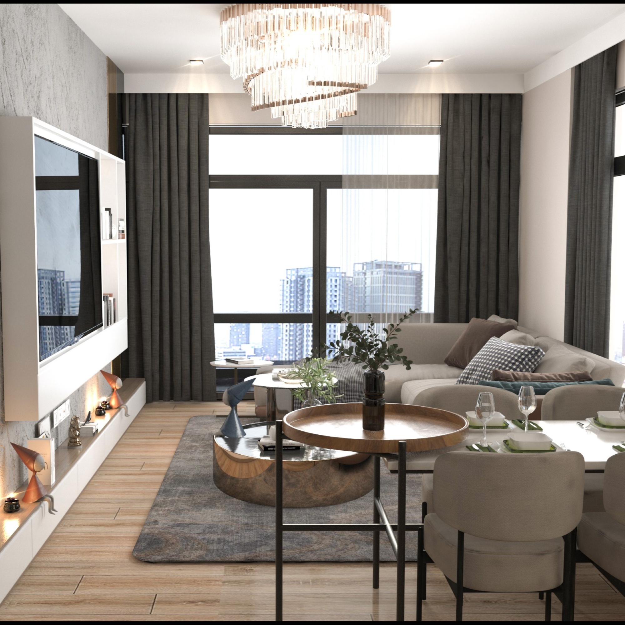 Luxury 1+1 Apartment with Pool, Fitness, and Sauna in Mersin - Tomuk