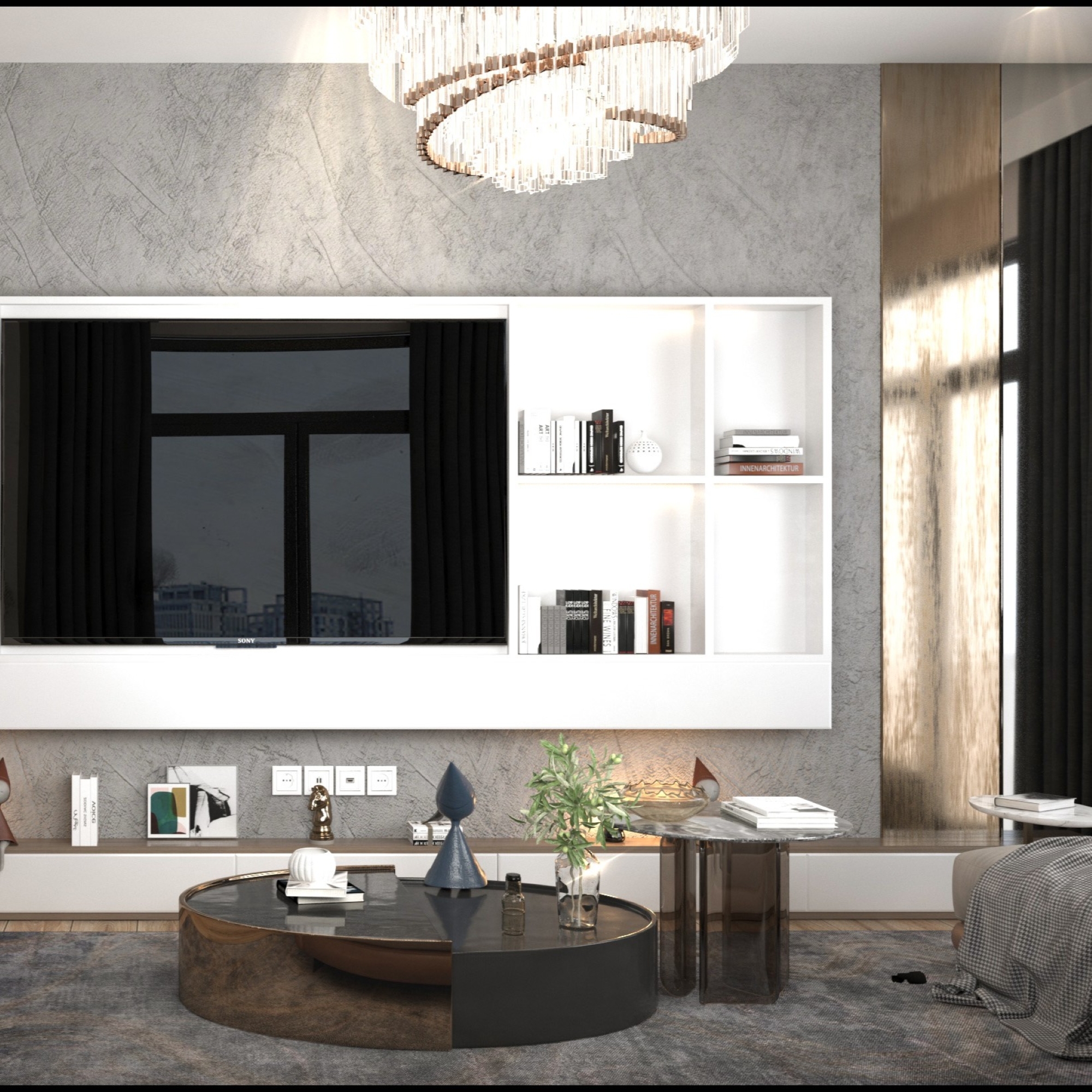 Luxury 1+1 Apartment with Pool, Fitness, and Sauna in Mersin - Tomuk