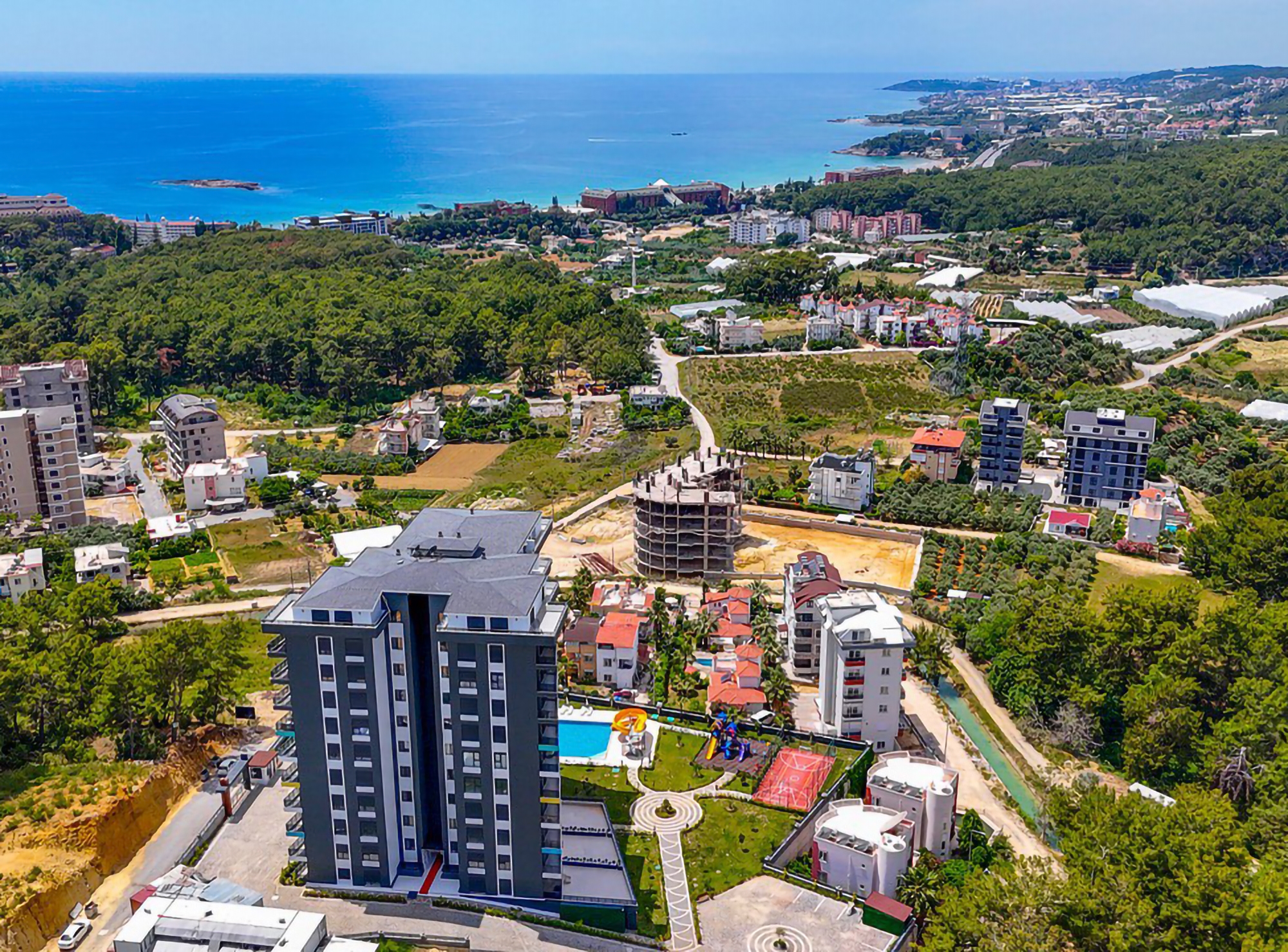 Ylellinen 1+1 Huoneisto meri- ja vuorinäköalalla, Alanya - Avsallar