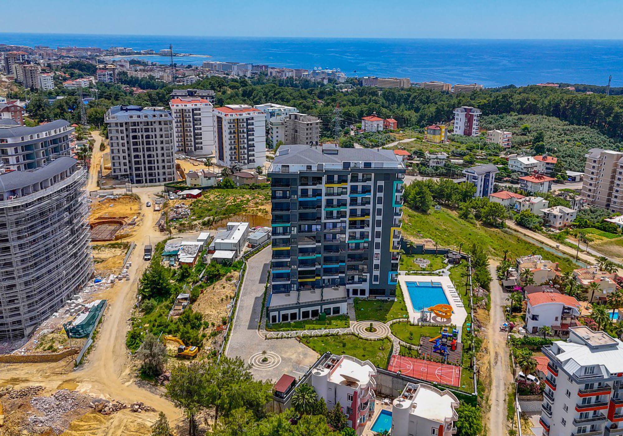 Ylellinen 1+1 Huoneisto meri- ja vuorinäköalalla, Alanya - Avsallar