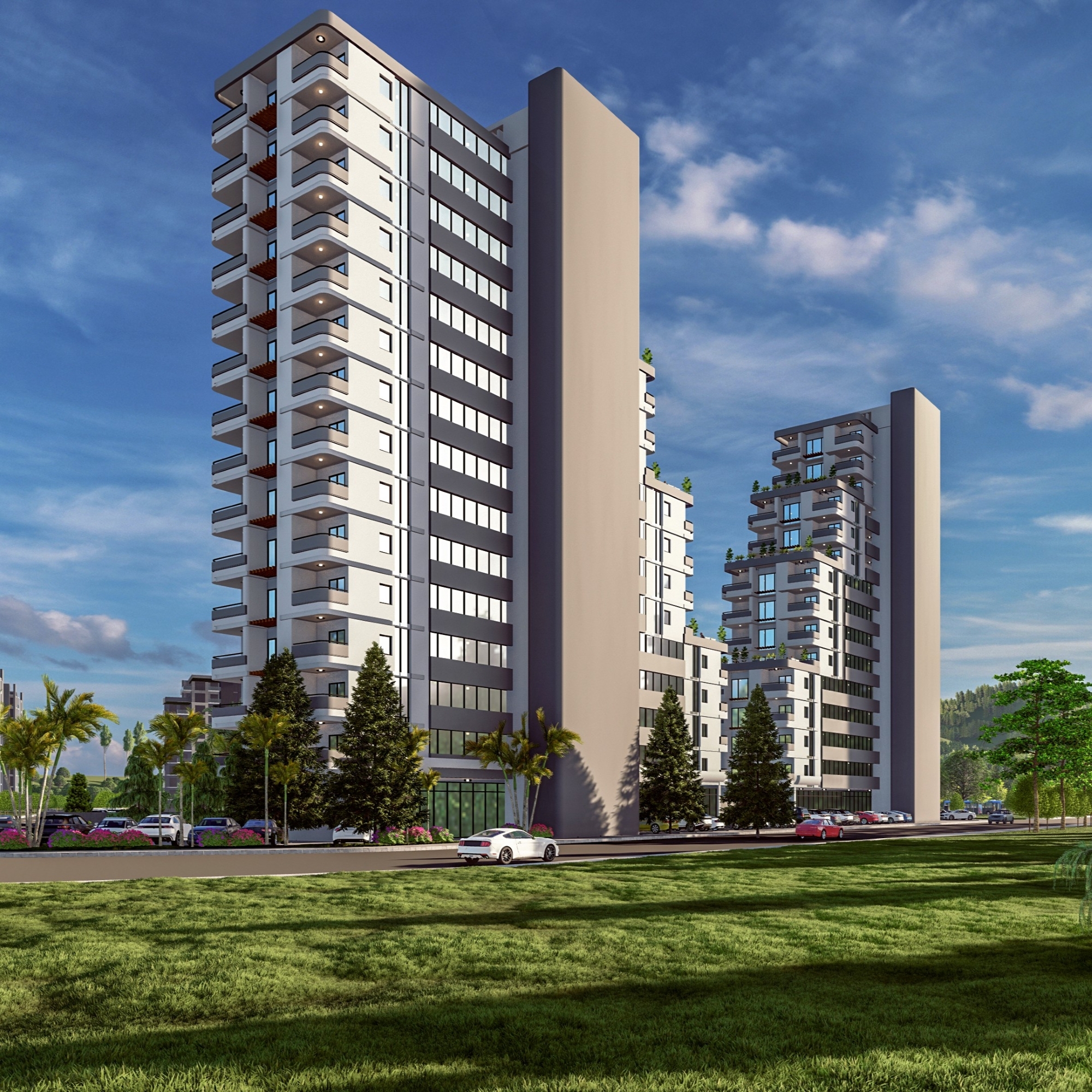 Luxuriöses 1+1 Apartment mit Bergblick in Mersin-Tece