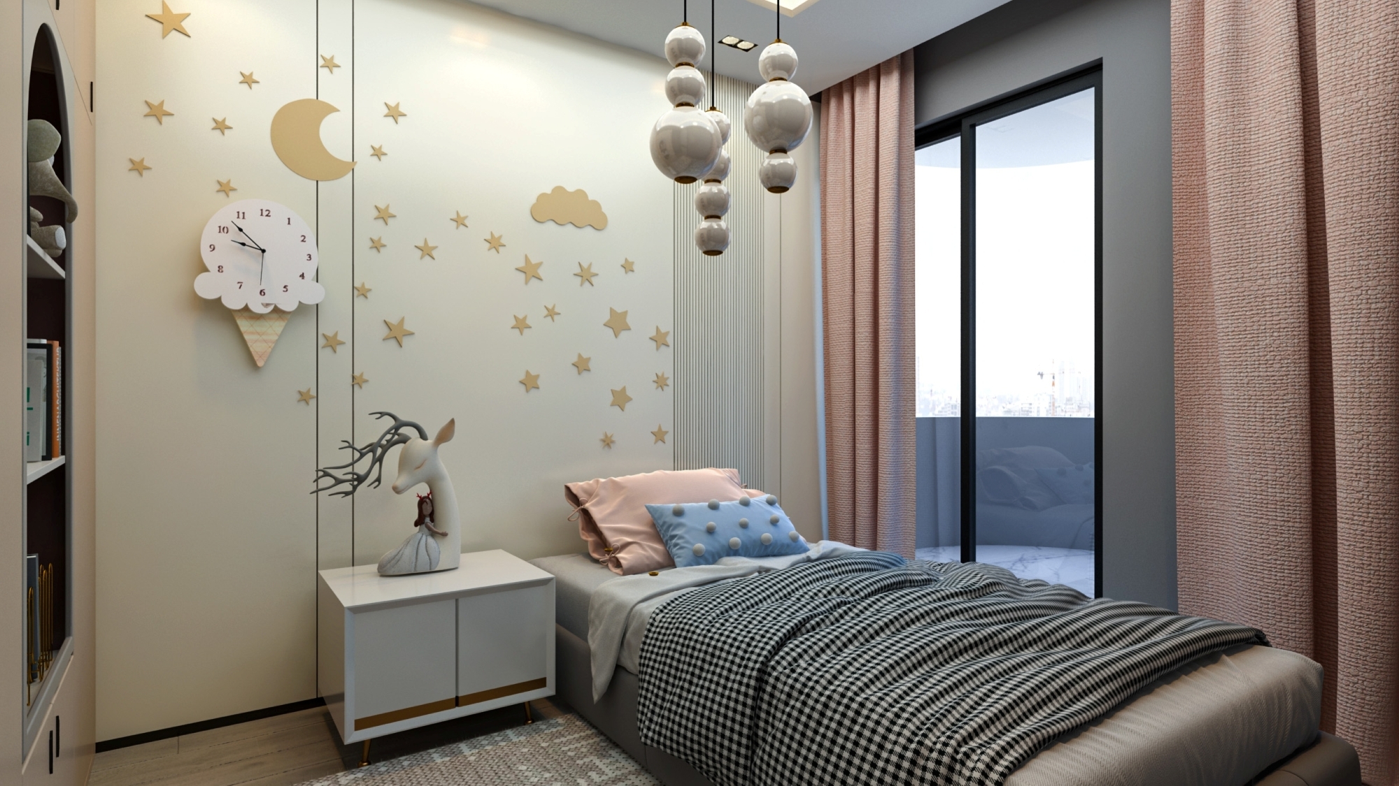 Luxuriöses 1+1 Apartment mit Bergblick in Mersin-Tece