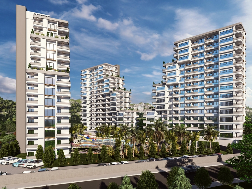 Luxury 2+1 Apartment with Mountain View in Mersin-Tece