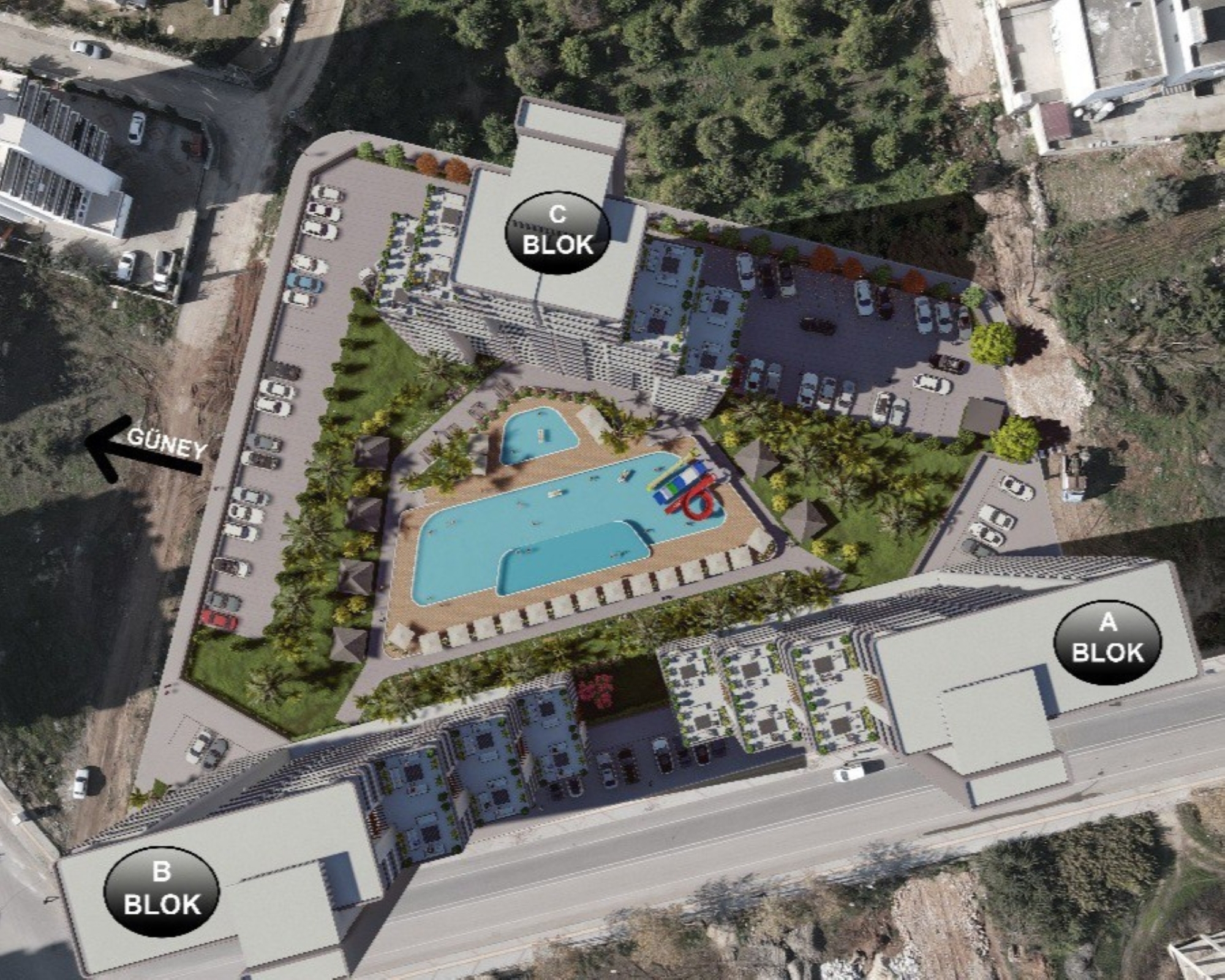 Luxury 2+1 Apartment with Mountain View in Mersin-Tece