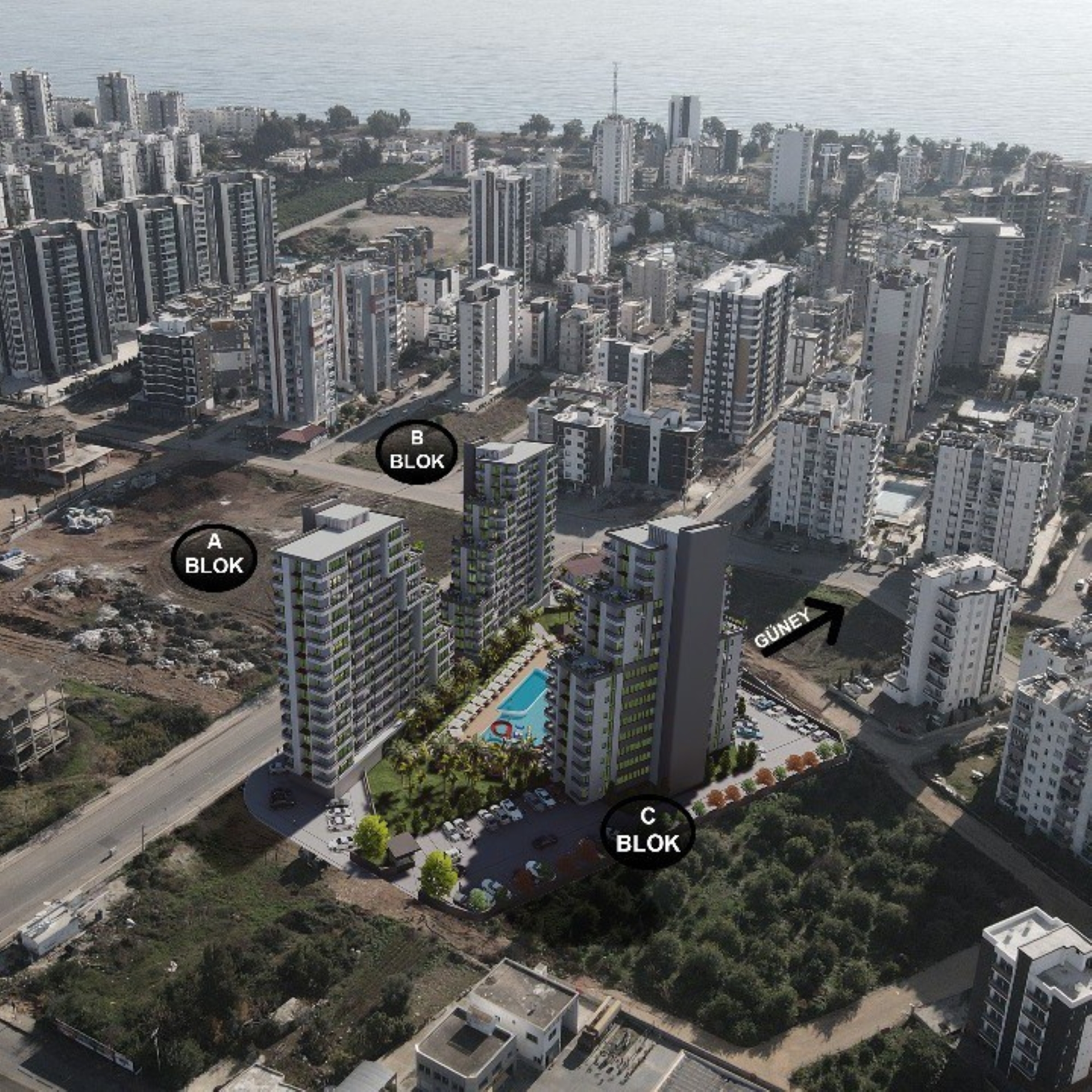Luxury 2+1 Apartment with Mountain View in Mersin-Tece