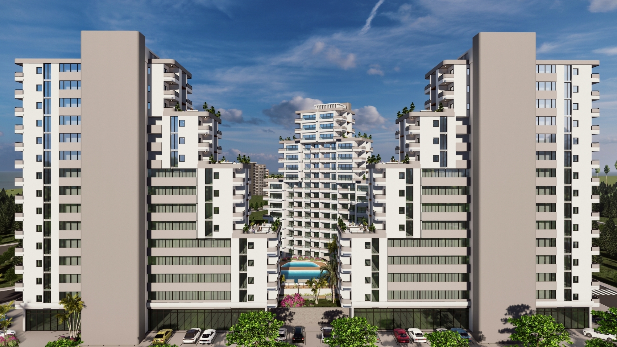 Luxury 2+1 Apartment with Mountain View in Mersin-Tece