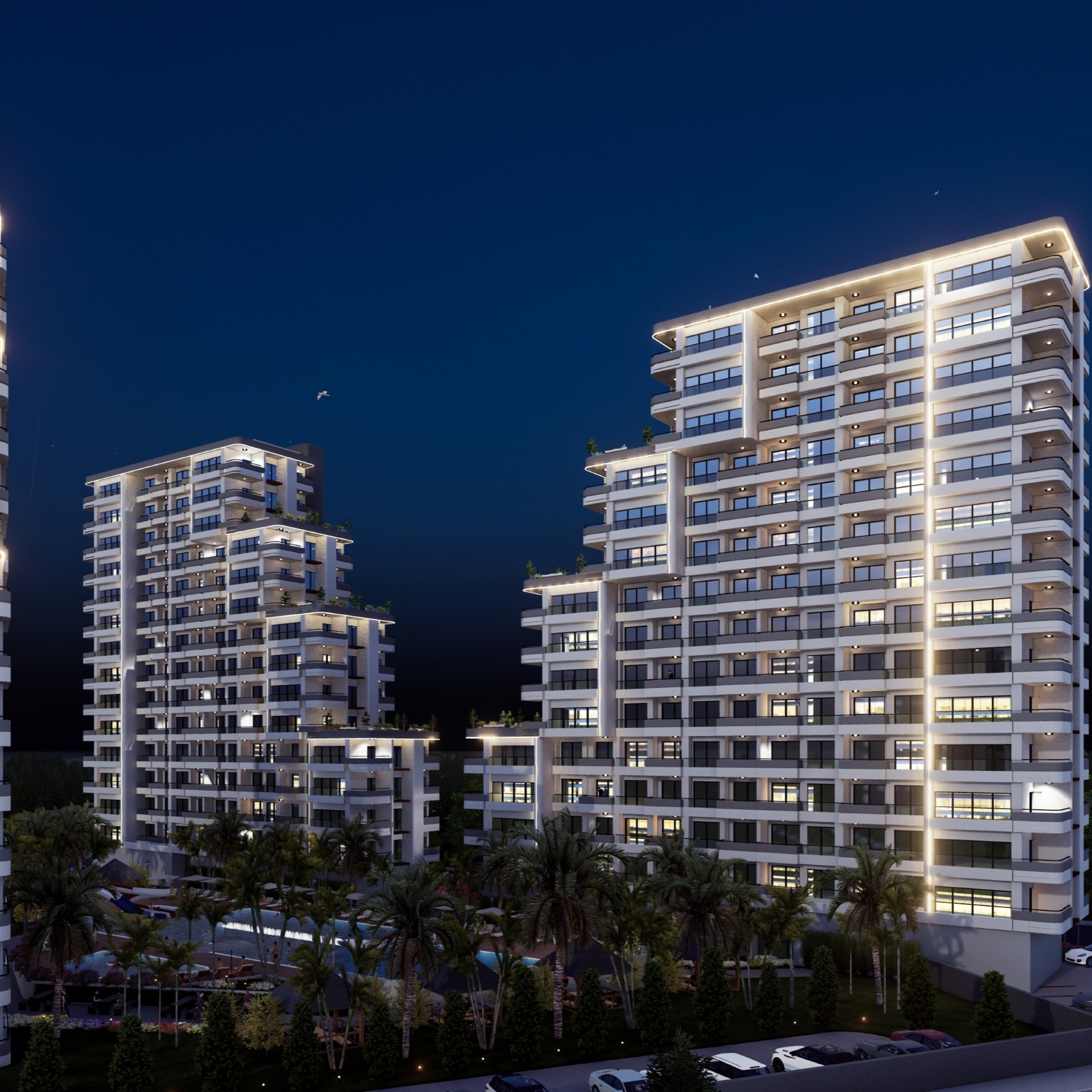 Luxury 2+1 Apartment with Mountain View in Mersin-Tece