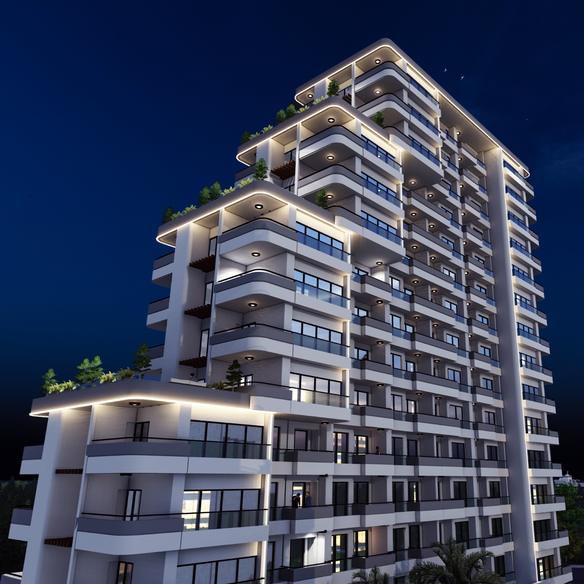 Luxury 2+1 Apartment with Mountain View in Mersin-Tece