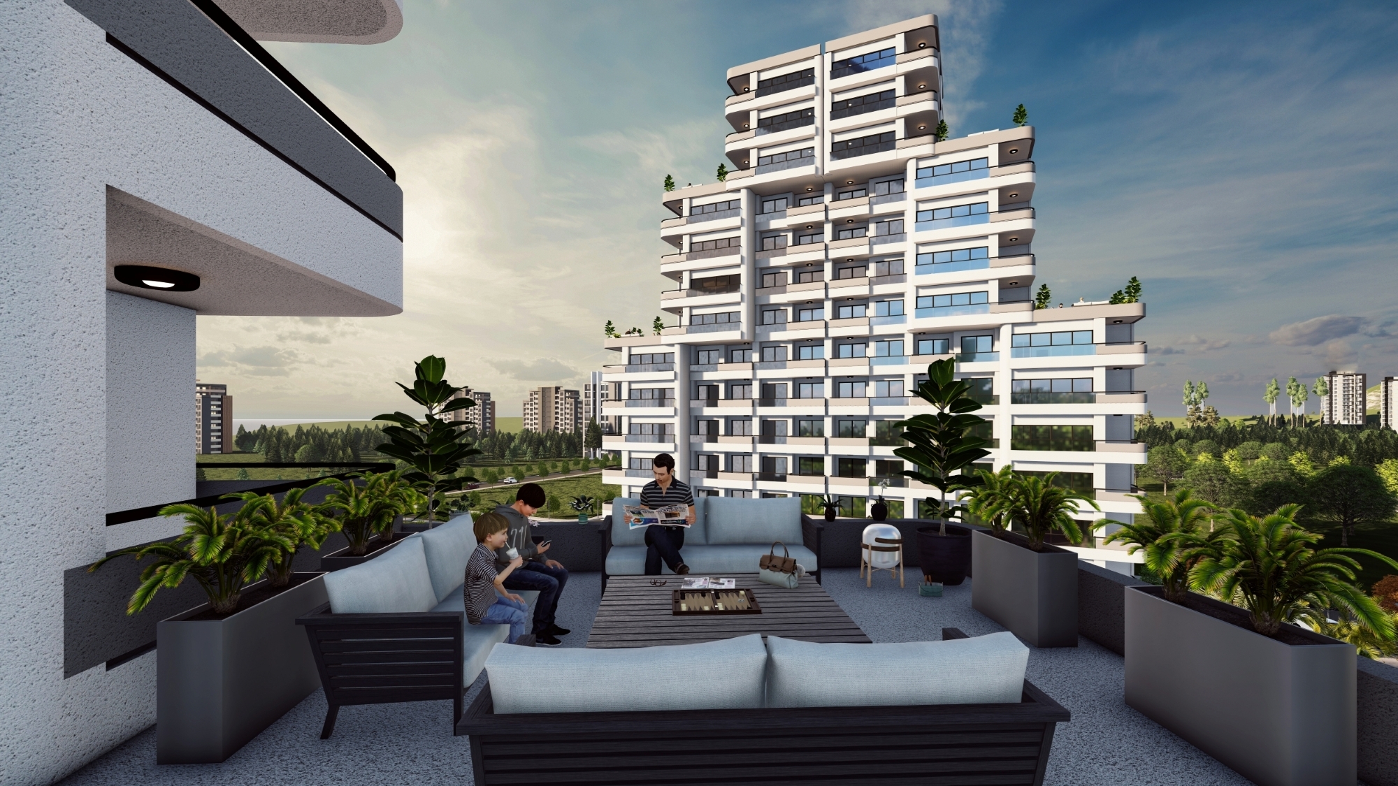 Luxury 2+1 Apartment with Mountain View in Mersin-Tece