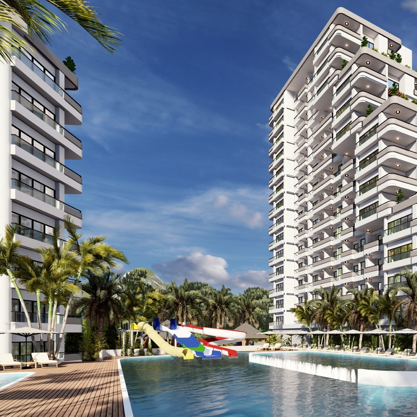 Luxury 2+1 Apartment with Mountain View in Mersin-Tece