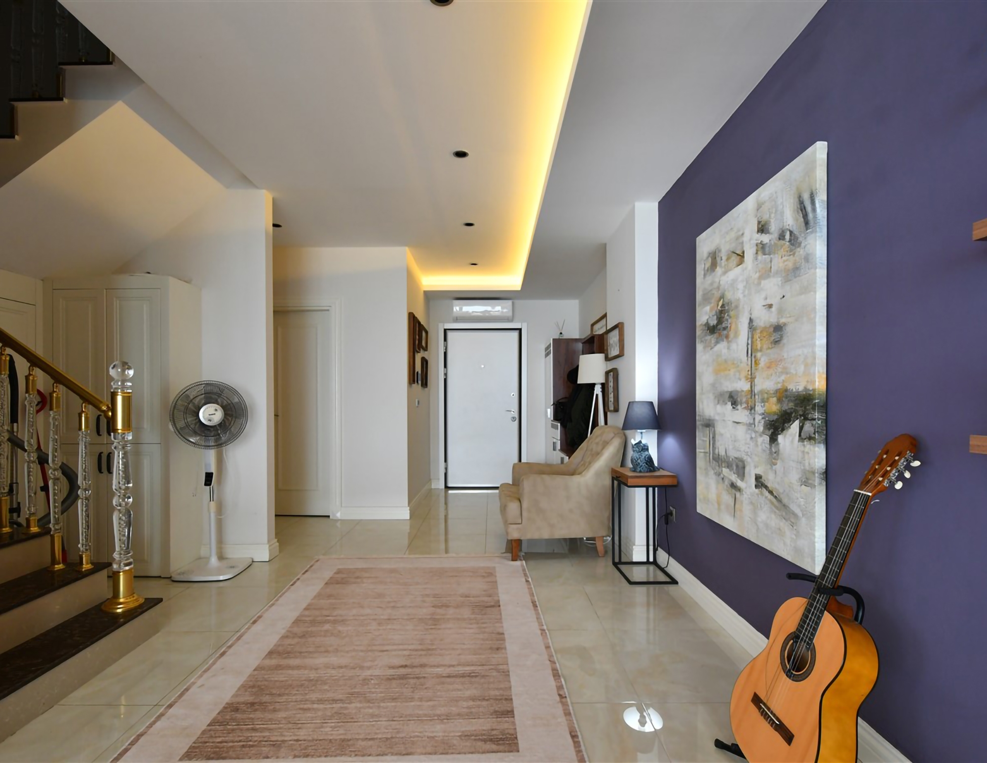Luxuriöses 4+1 Penthouse mit atemberaubendem Meerblick und Burgblick, Alanya - Kestel