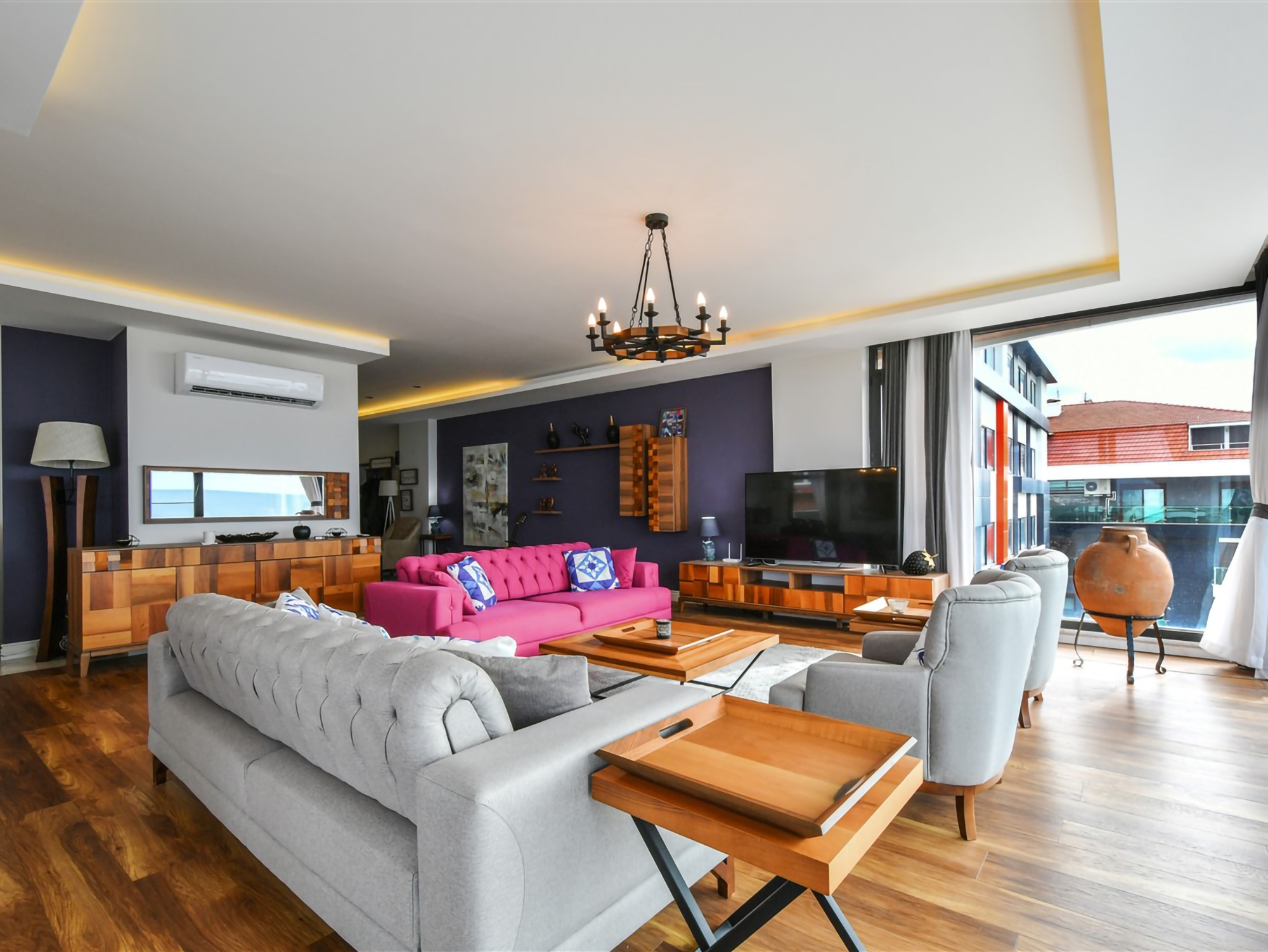 Luxuriöses 4+1 Penthouse mit atemberaubendem Meerblick und Burgblick, Alanya - Kestel