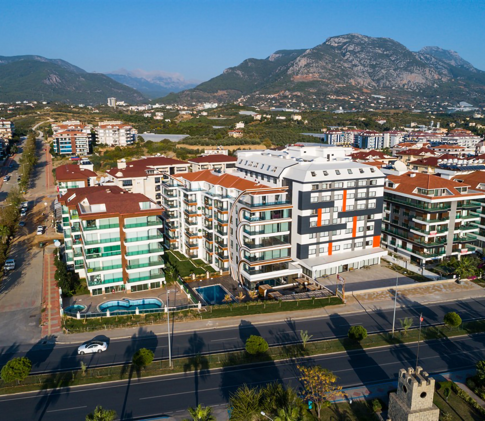 Ylellinen 1+1 puutarhakerros vuorinäköalalla, Alanya - Kestel