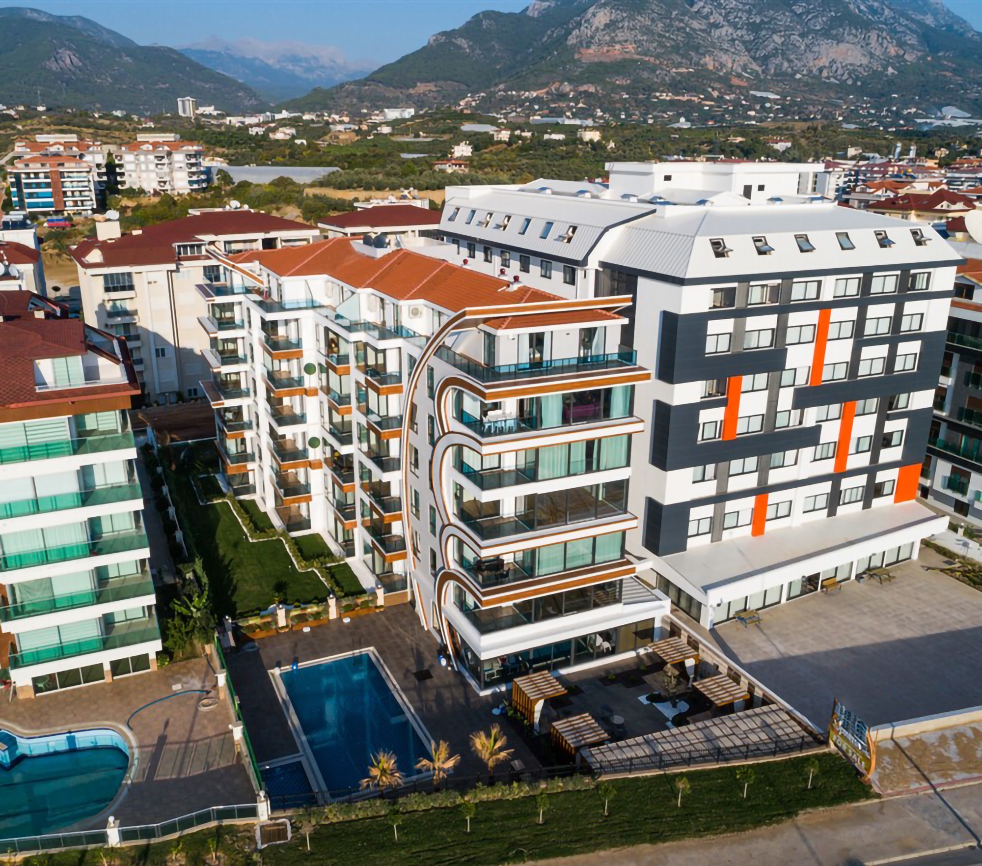 Ylellinen 1+1 puutarhakerros vuorinäköalalla, Alanya - Kestel