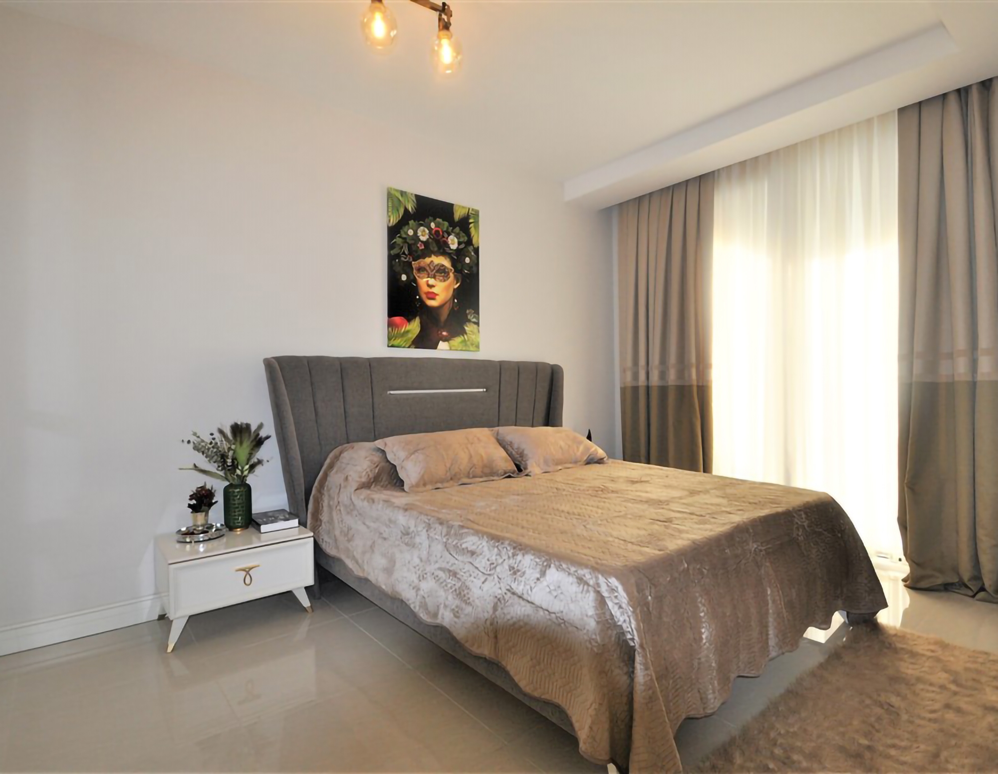 Ylellinen 1+1 puutarhakerros vuorinäköalalla, Alanya - Kestel