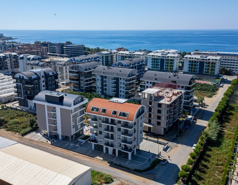 Bergblick 1+1 Wohnung in Kargicak, Alanya