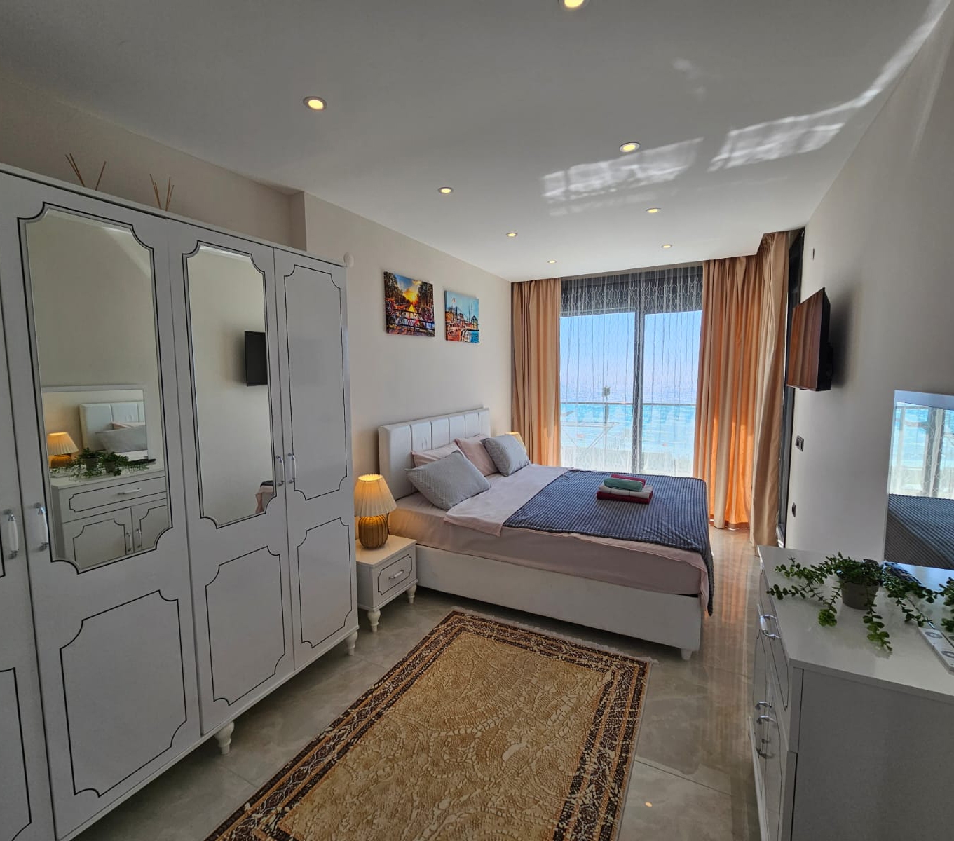 Luxuriöses 1+1 Apartment mit Meerblick und Bergblick in Mahmutlar, Alanya