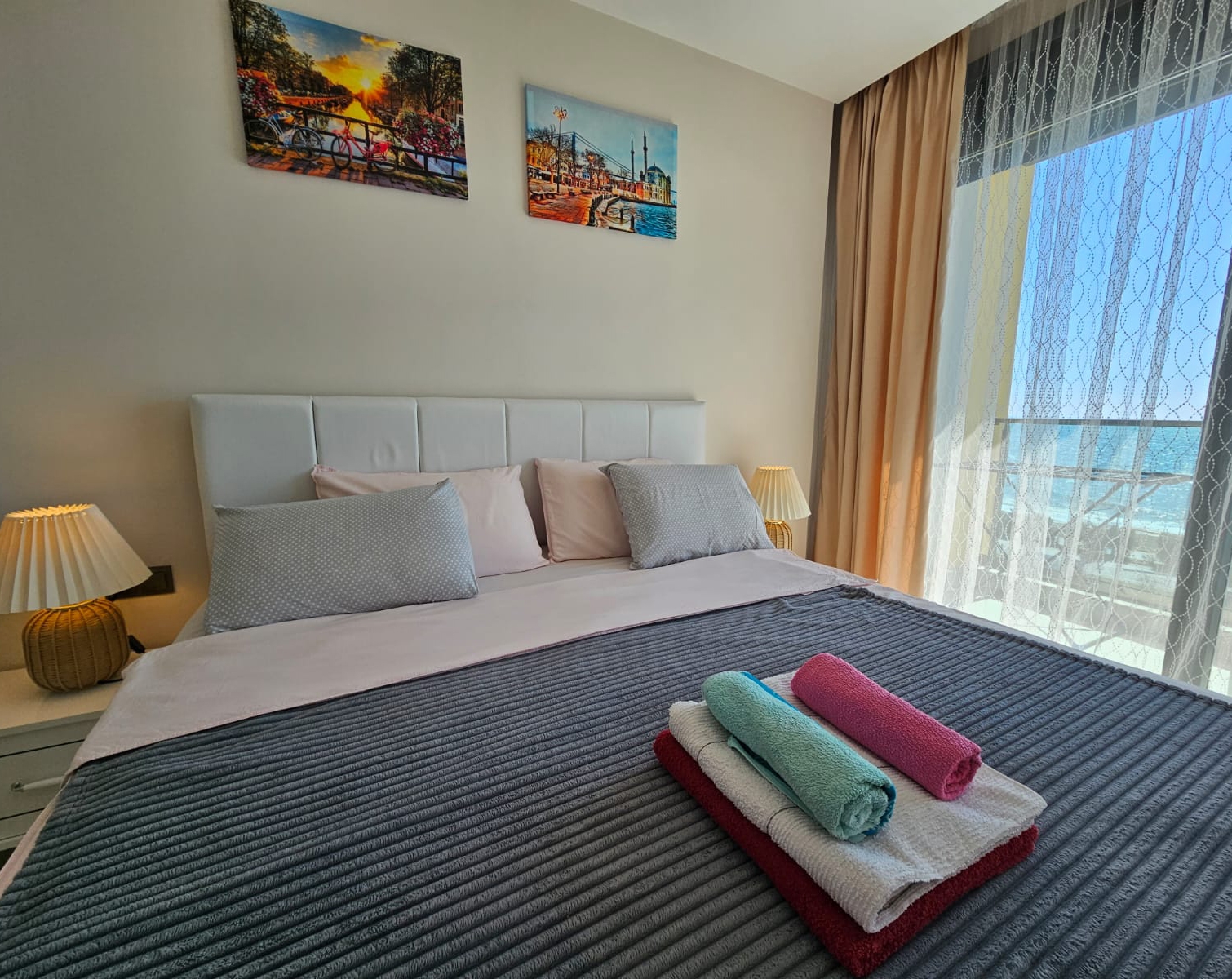 Luxuriöses 1+1 Apartment mit Meerblick und Bergblick in Mahmutlar, Alanya