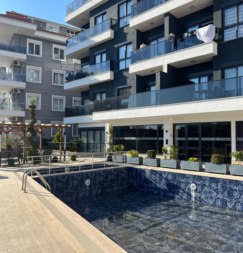 Luksus 1+1 Lejlighed i Alanya-OBA med Bjergudsigt
