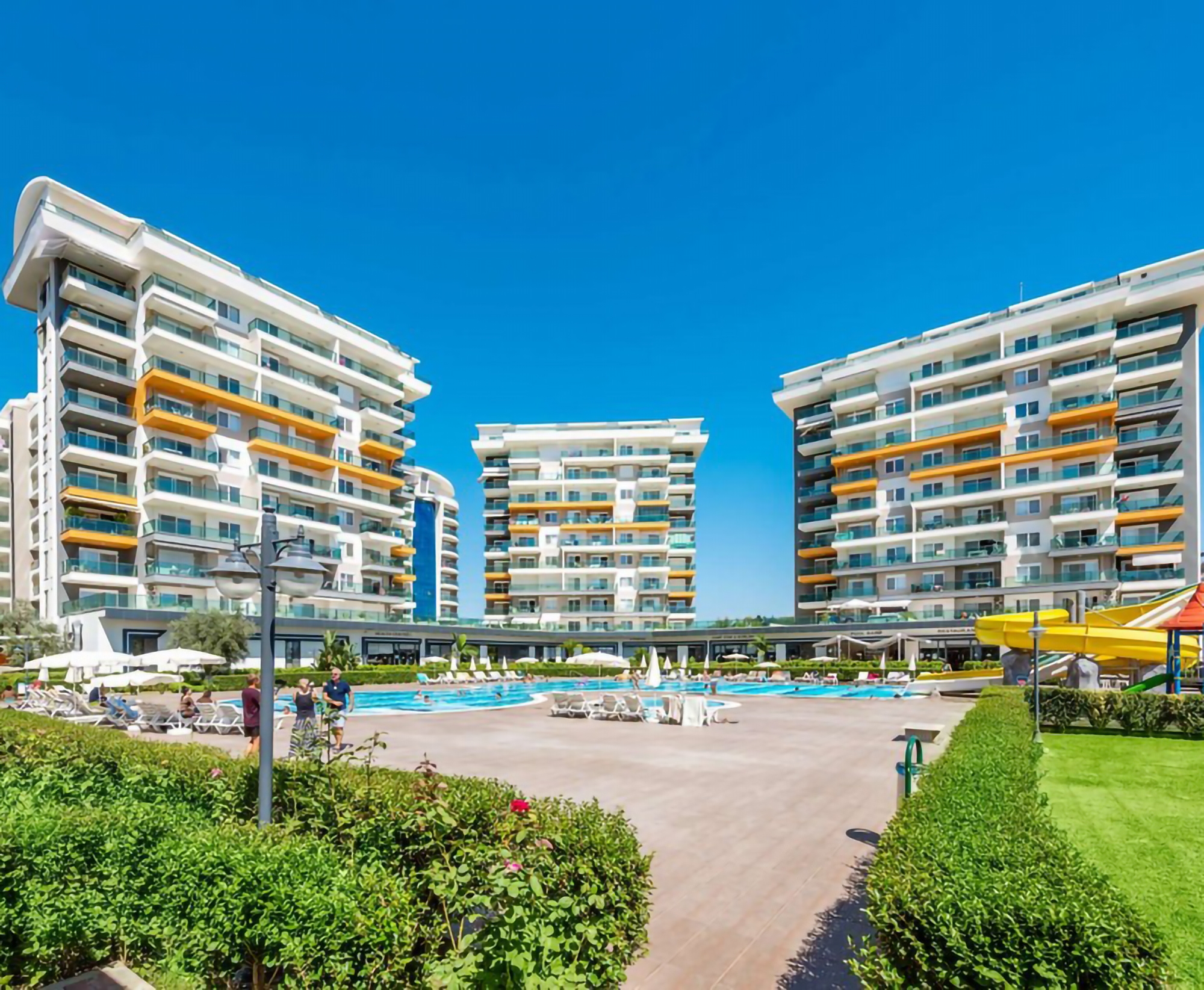 Luxuriöse 1+1 Wohnung mit Bergblick in Avsallar, Alanya
