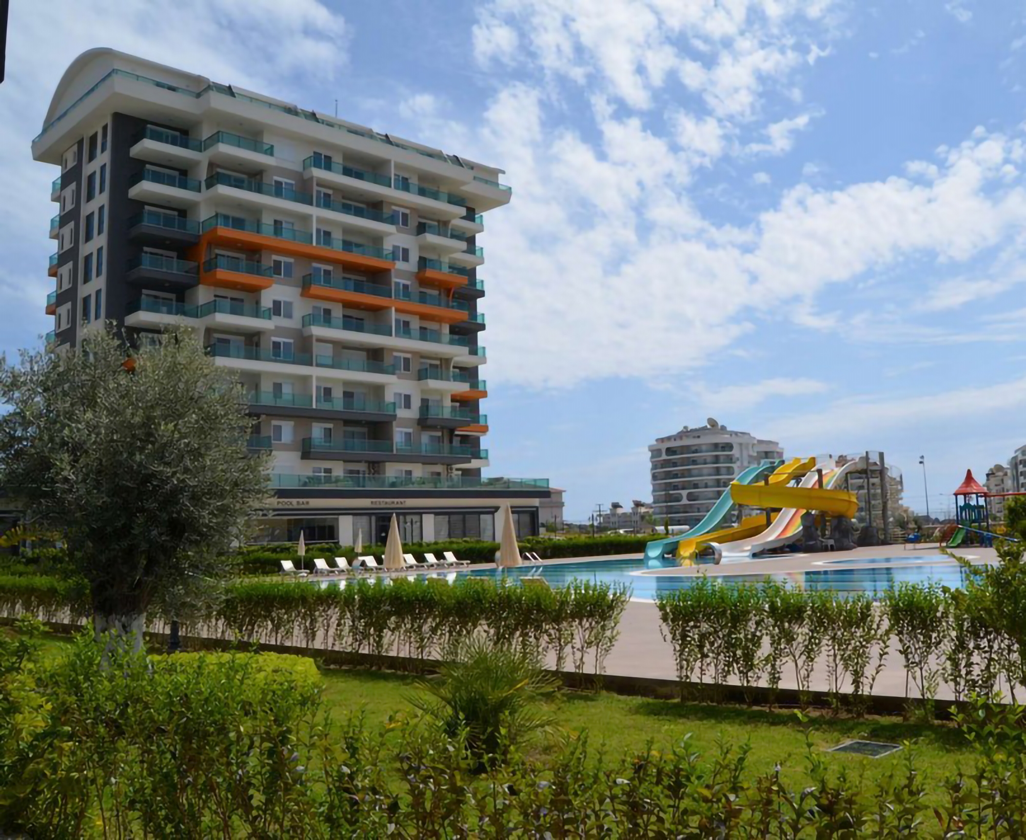Luxuriöse 1+1 Wohnung mit Bergblick in Avsallar, Alanya