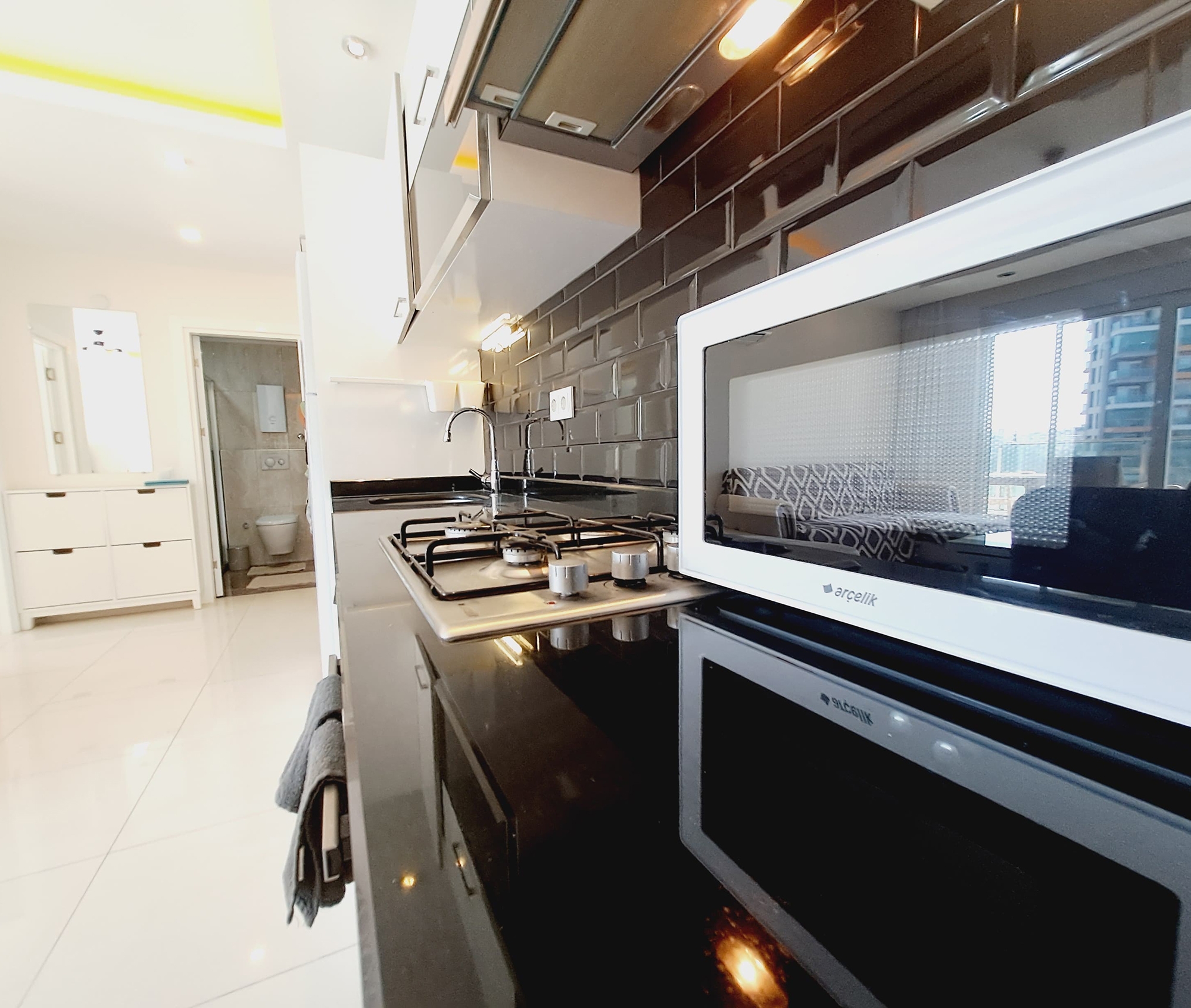 Luxuriöse 1+1 Wohnung mit Bergblick in Avsallar, Alanya