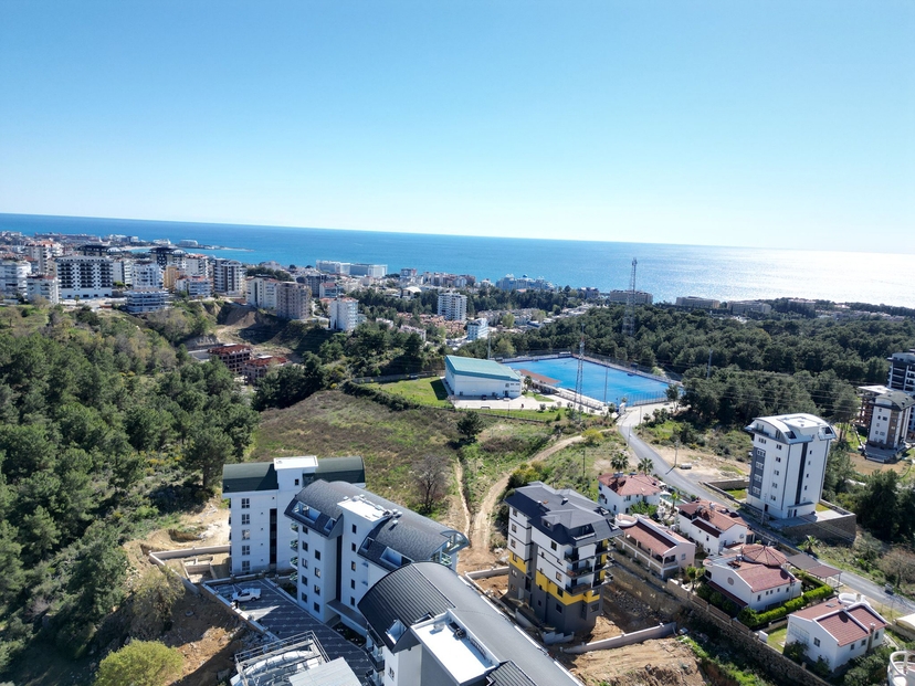 Luxuriöse 2+1 Wohnung mit Bergblick in Avsallar, Alanya
