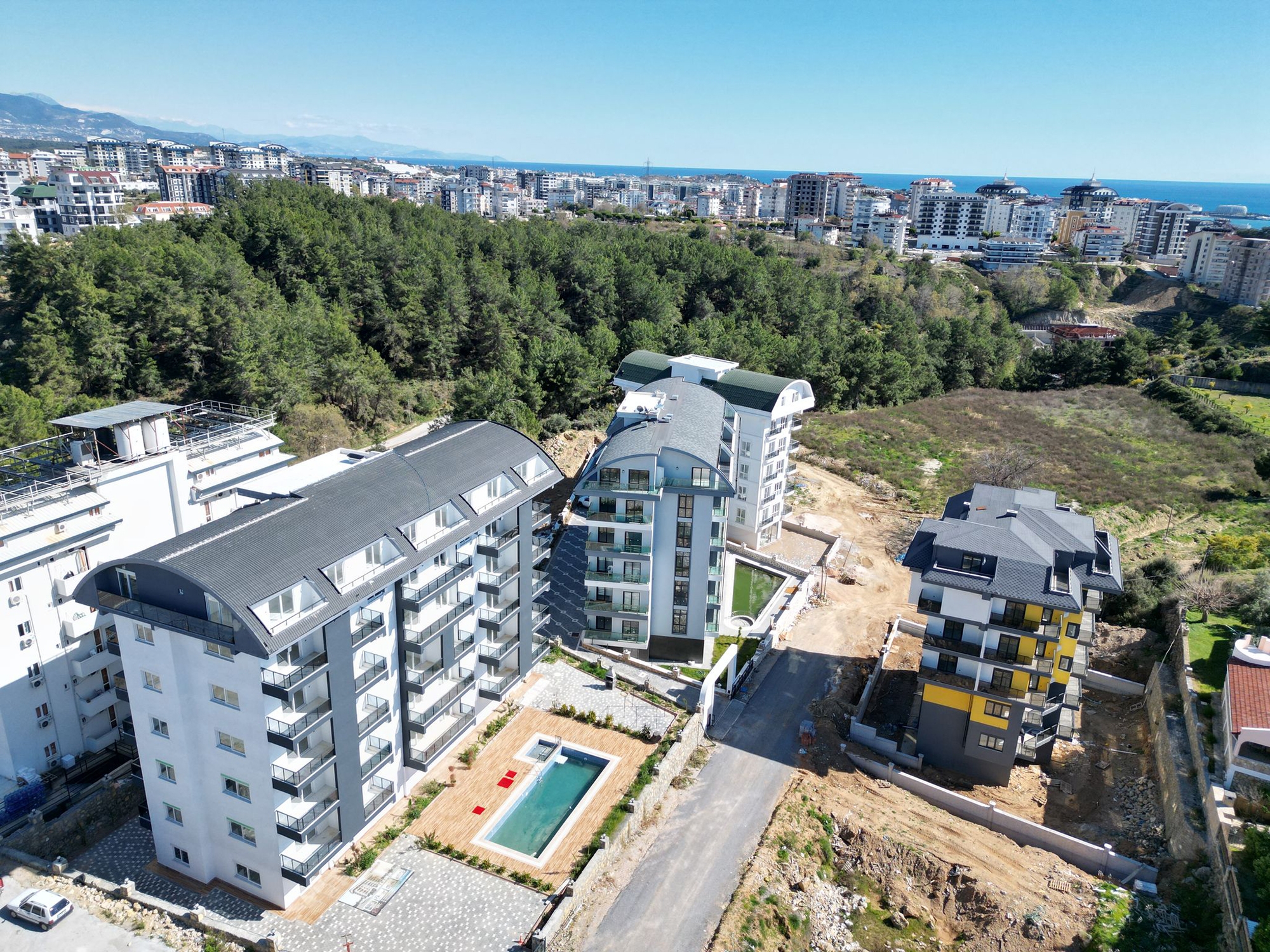 Luxuriöse 2+1 Wohnung mit Bergblick in Avsallar, Alanya