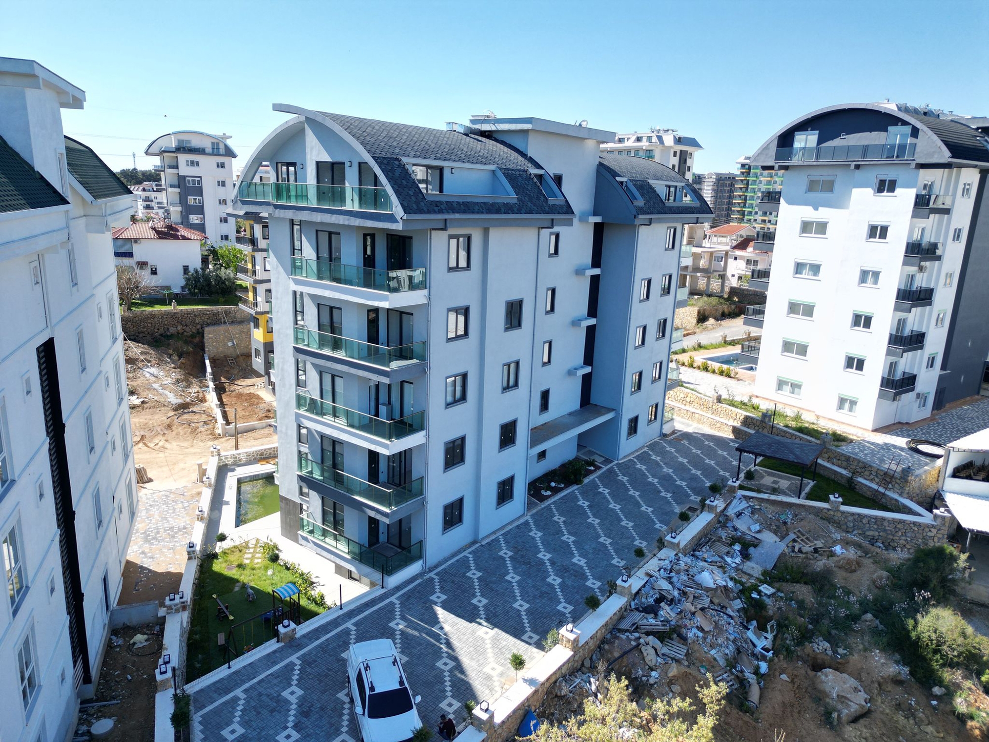 Luxuriöse 2+1 Wohnung mit Bergblick in Avsallar, Alanya