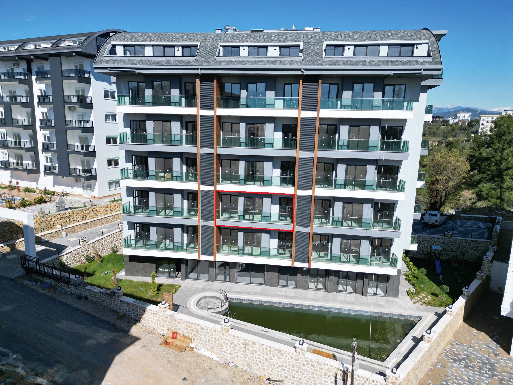 Luxuriöse 2+1 Wohnung mit Bergblick in Avsallar, Alanya