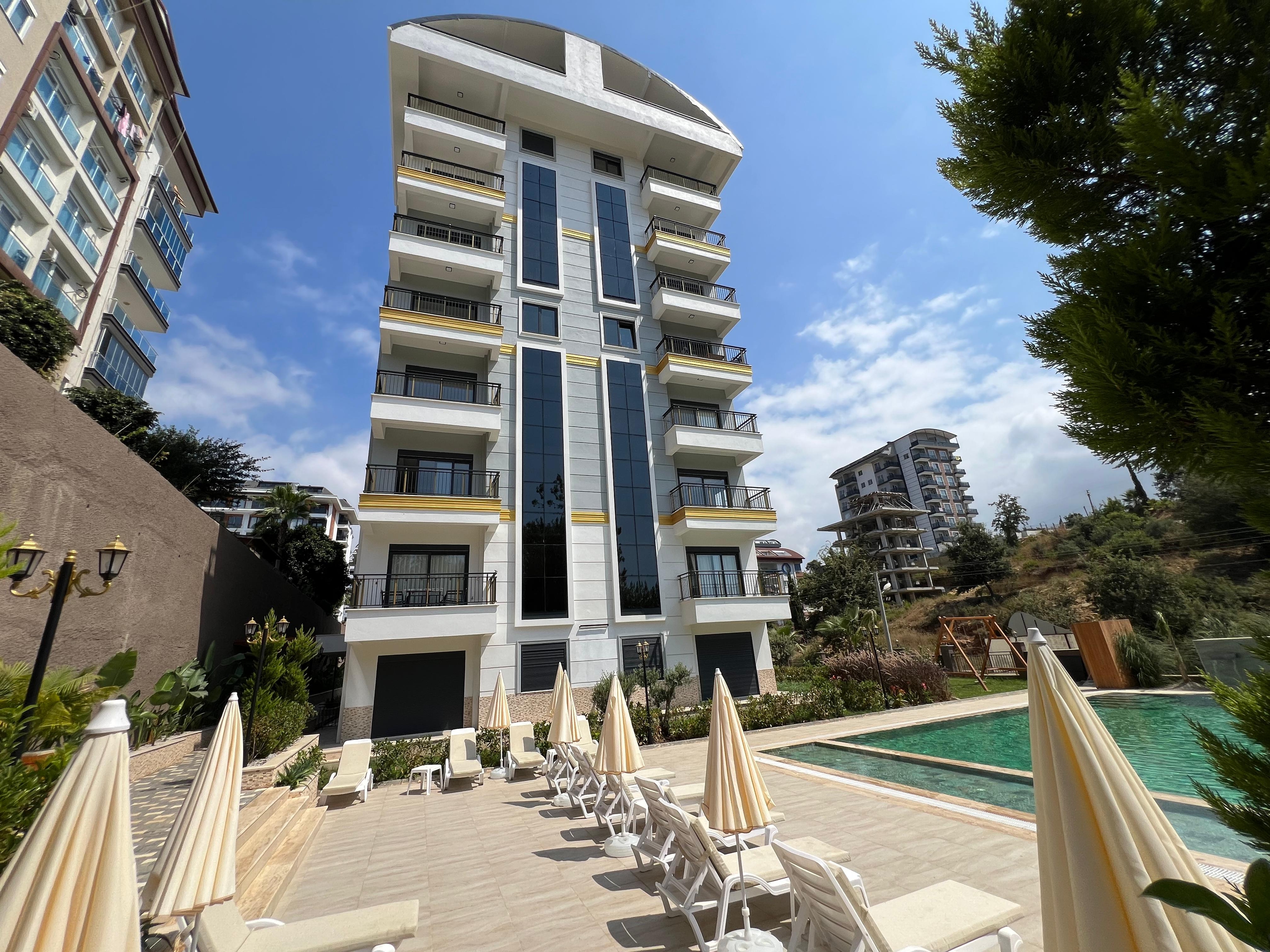 Modern Luxury 1+1 Apartment with Sea and Mountain Views, Alanya