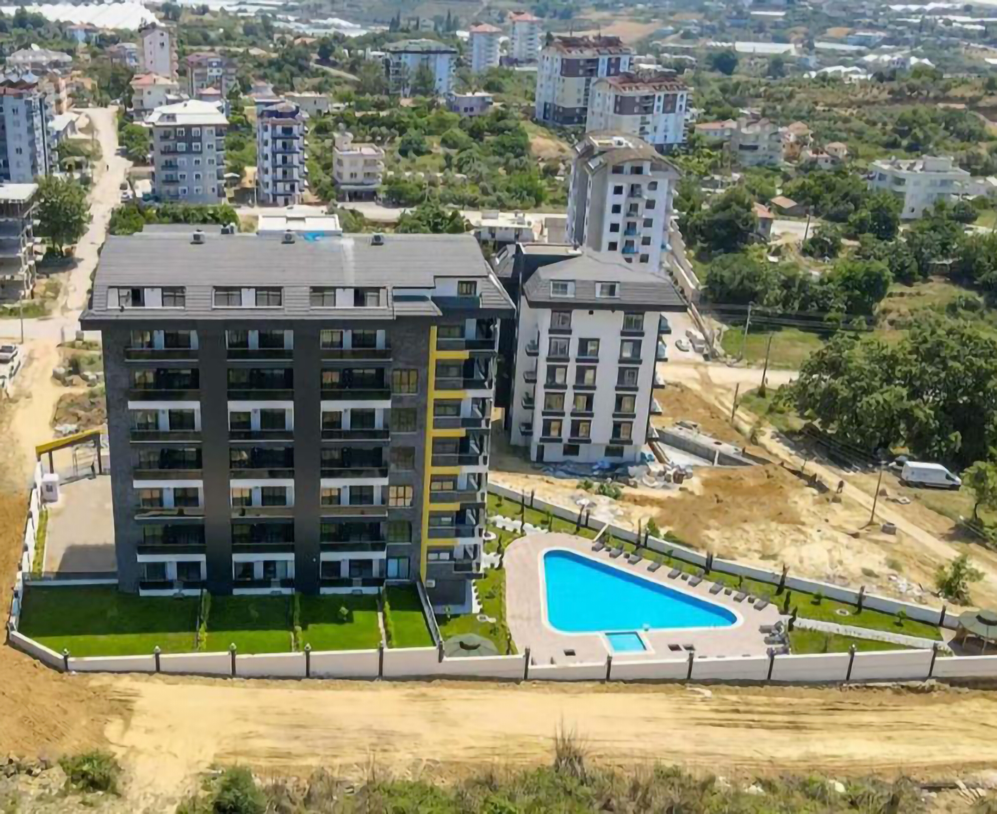 Modern 1+1 lägenhet med bergsutsikt, Avsallar, Alanya