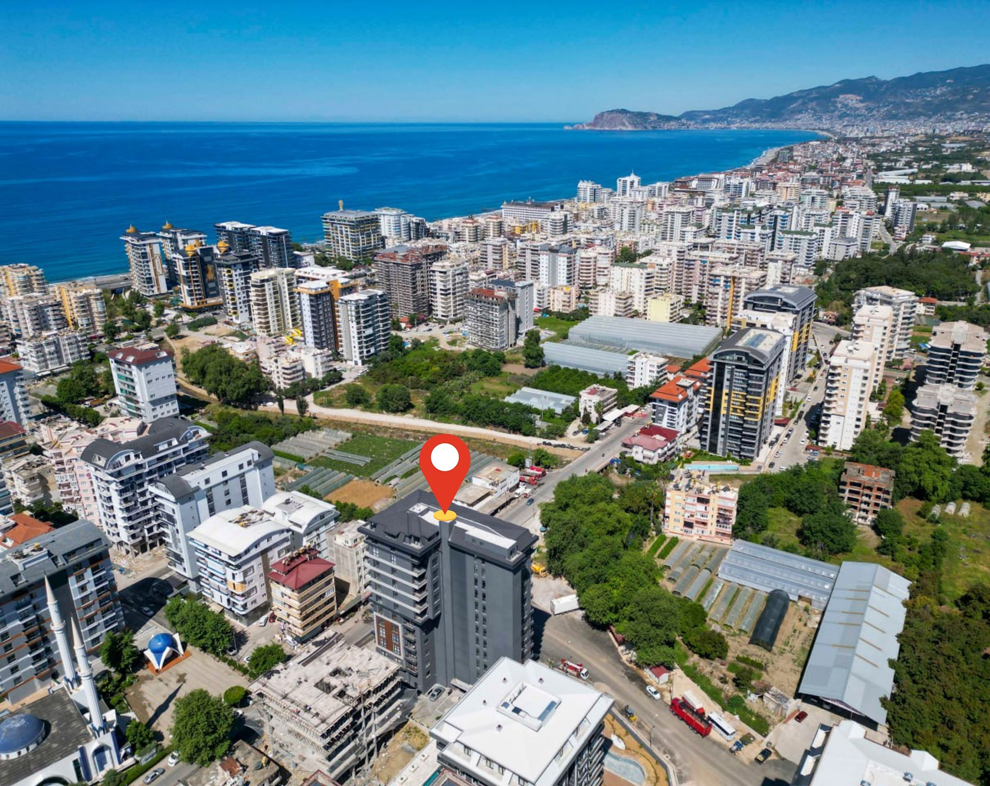 Moderne Luksus 1+1 Leilighet med Fjellutsikt, Alanya