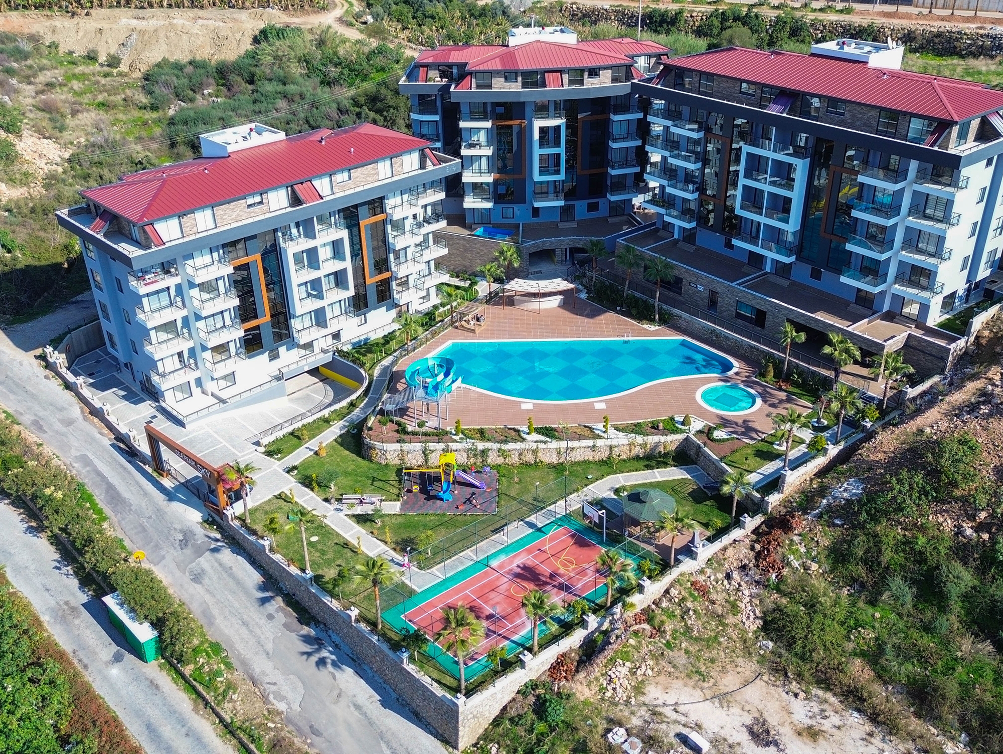 Luxurious 1+1 Apartment with Sea and Mountain Views, Alanya-Kestel