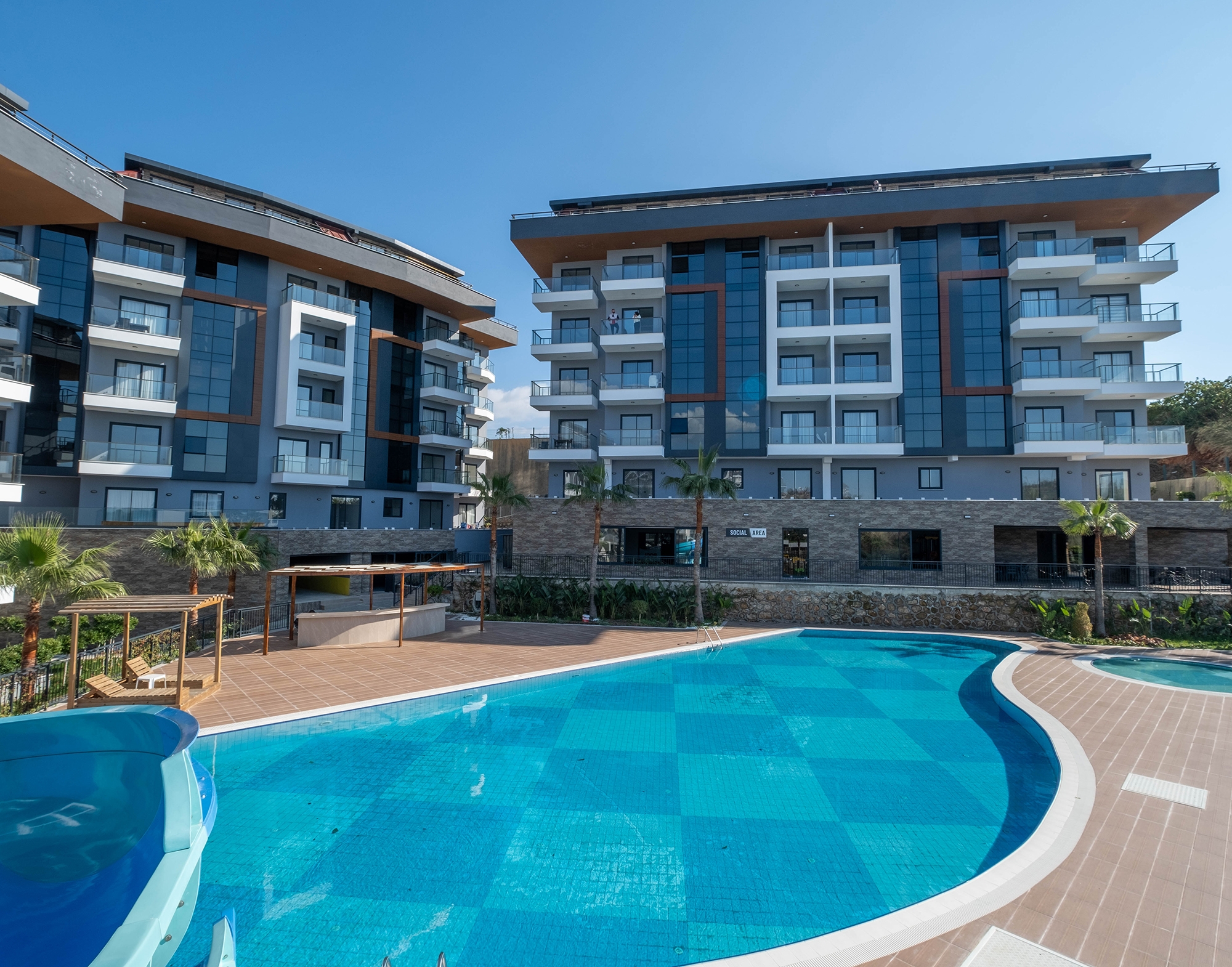 Luxurious 1+1 Apartment with Sea and Mountain Views, Alanya-Kestel