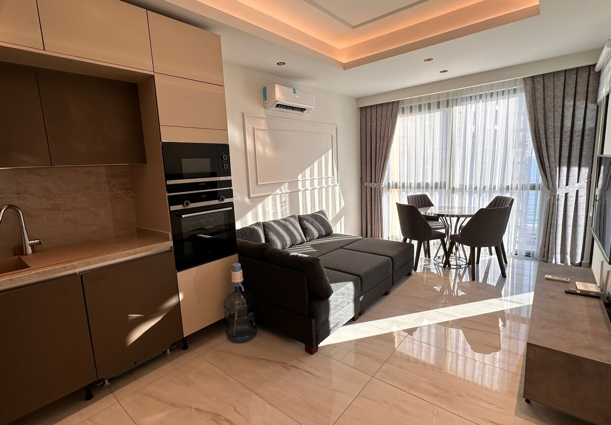 Luxuriöse 1+1 Wohnung mit Meerblick und Bergblick, Alanya