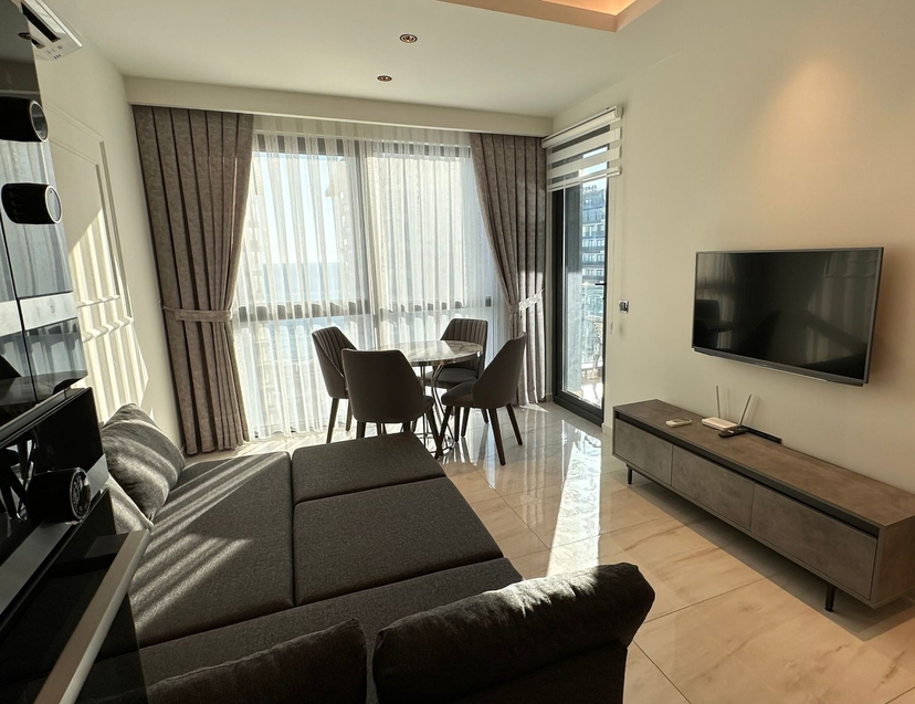 Luxuriöse 1+1 Wohnung mit Meerblick und Bergblick, Alanya