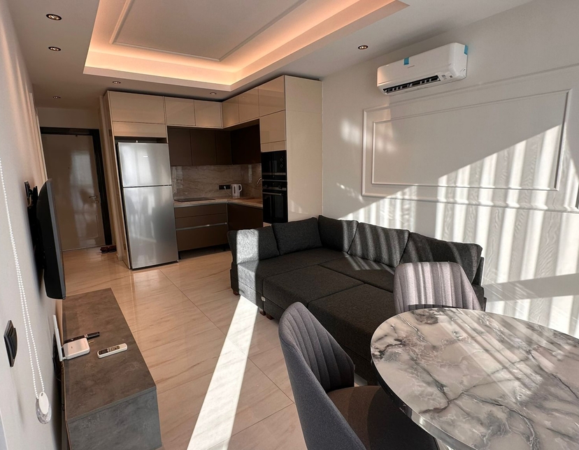 Luxuriöse 1+1 Wohnung mit Meerblick und Bergblick, Alanya